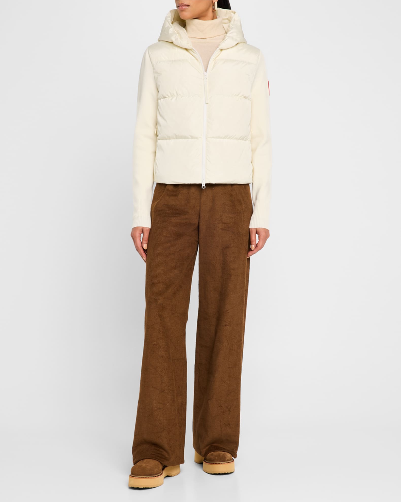 Hybridge Wide Quilt Knit Hoodie Jacket 1