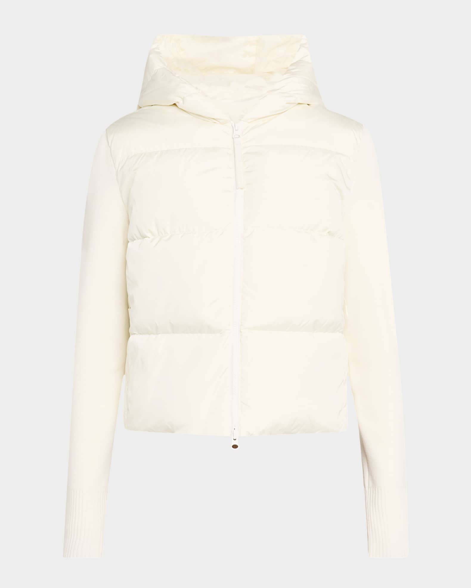 Hybridge Wide Quilt Knit Hoodie Jacket 0