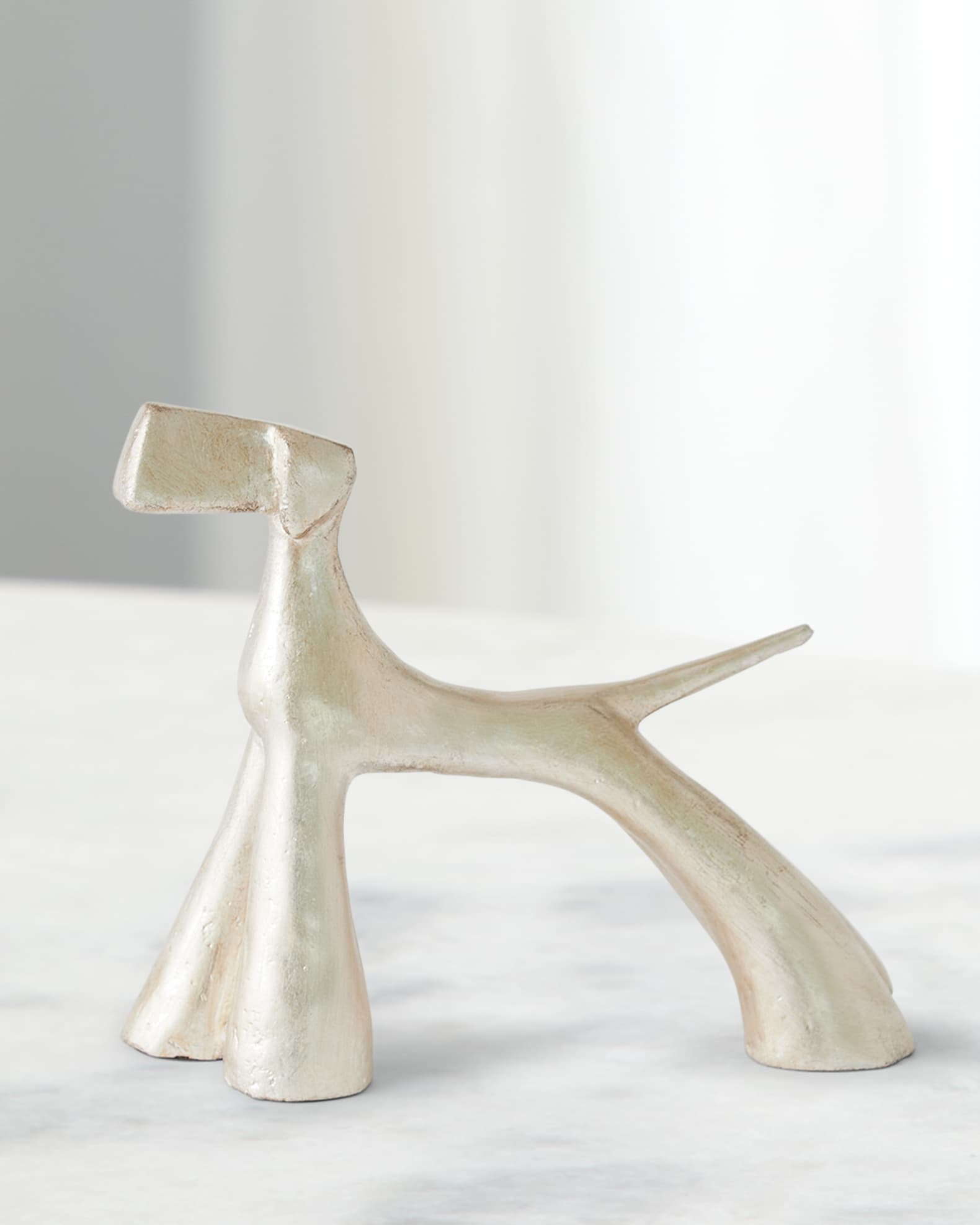 Silver-Leaf Show Dog Sculpture 1