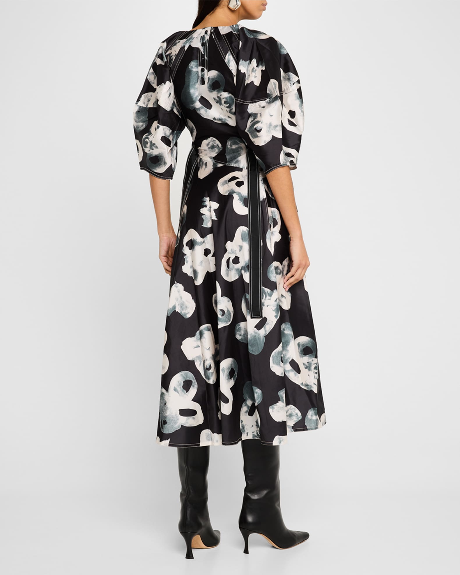 Love Is Here Abstract Print Dress