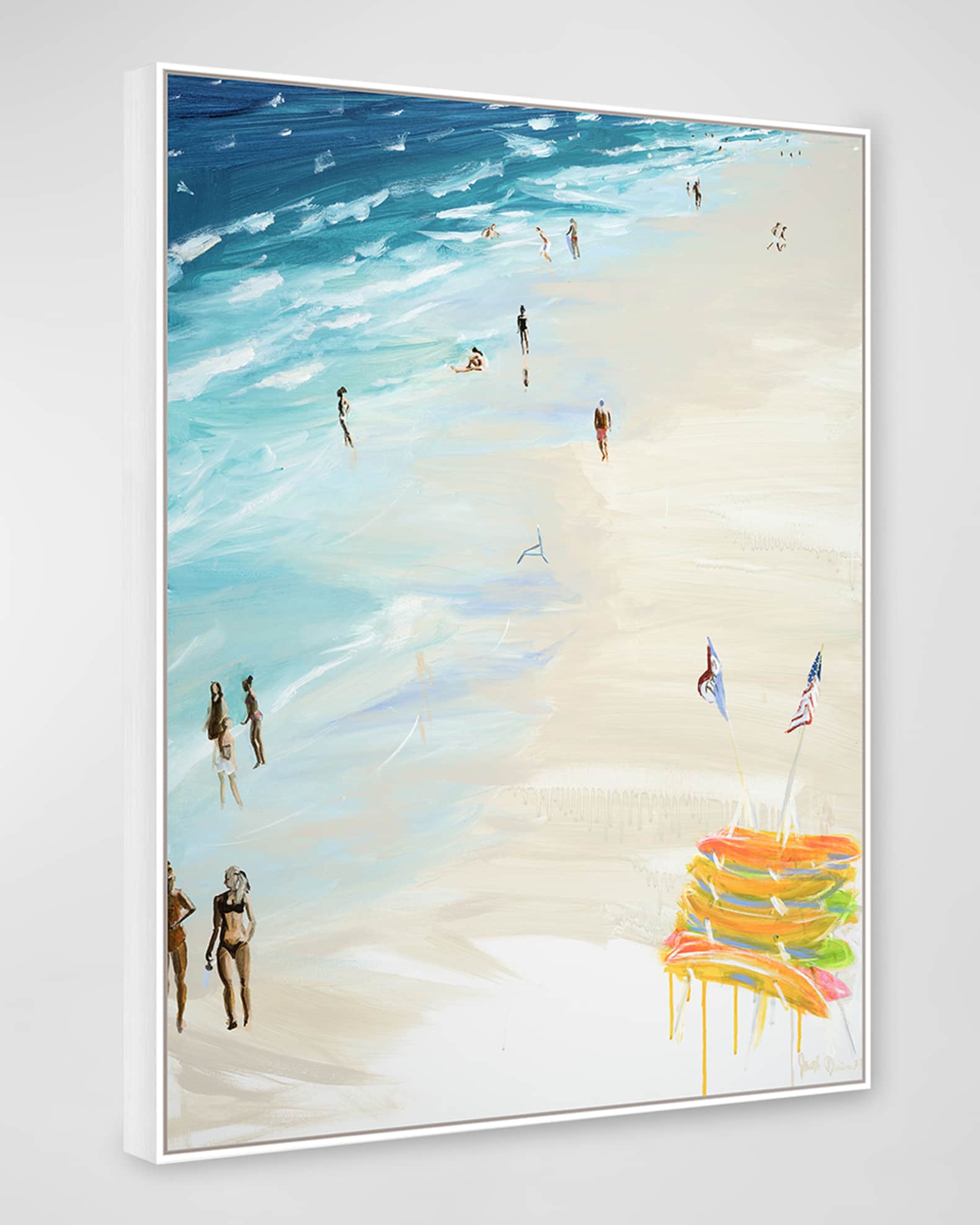"Kayak Stand" Hand-Embellished Giclee by Joe Davis 1