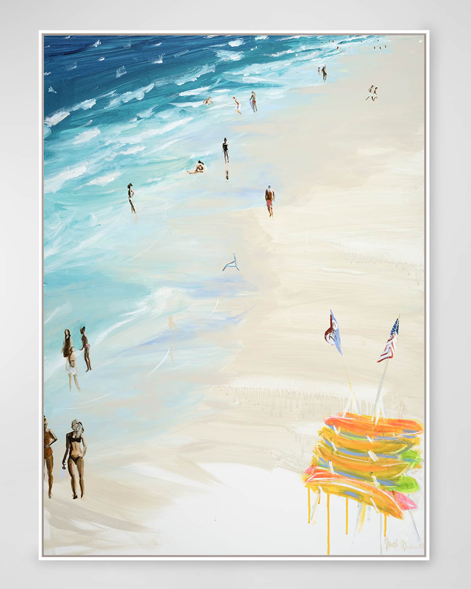 "Kayak Stand" Hand-Embellished Giclee by Joe Davis 0