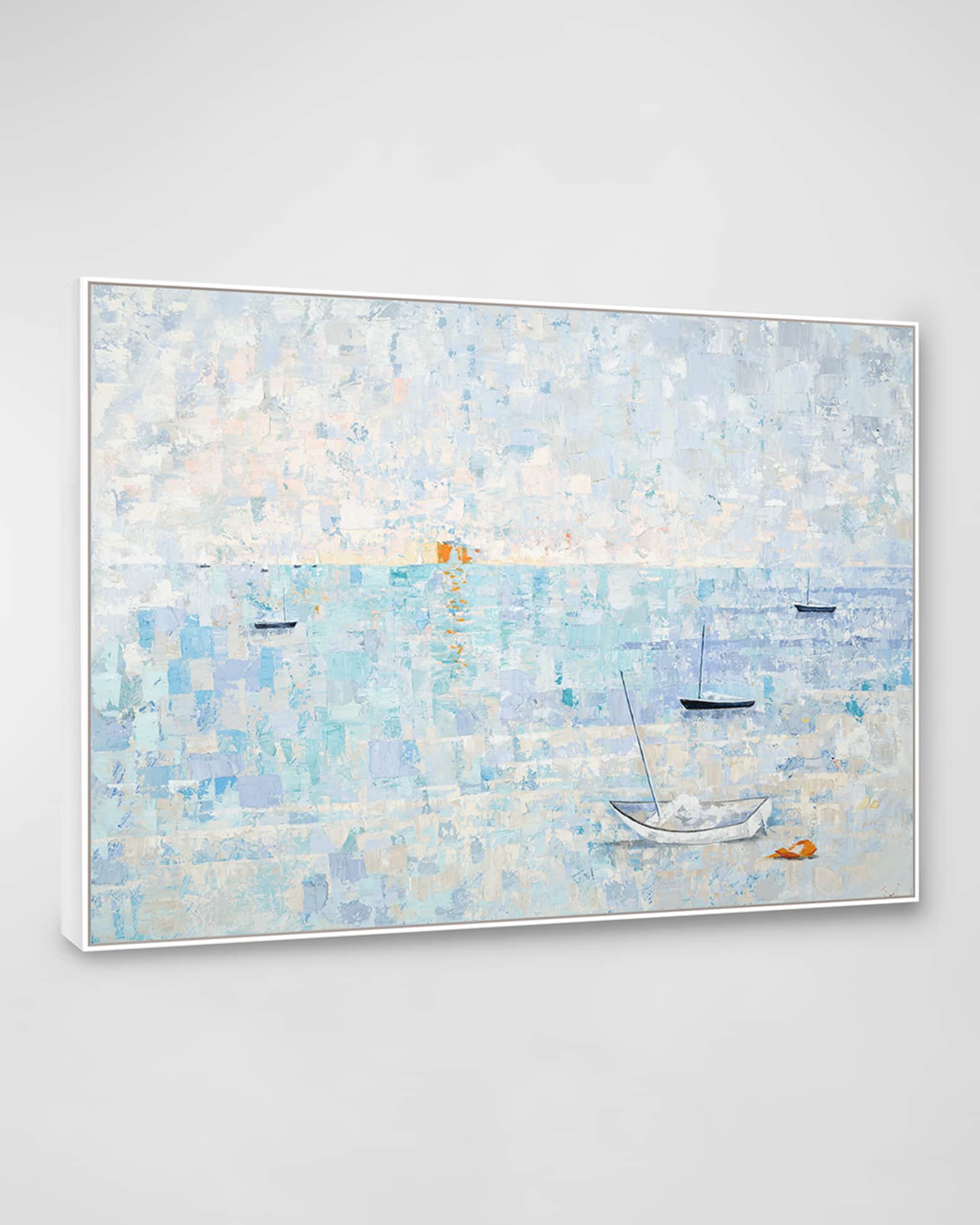 "Pastel Harbor" Hand-Embellished Giclee by Lisa Cuscuna 1