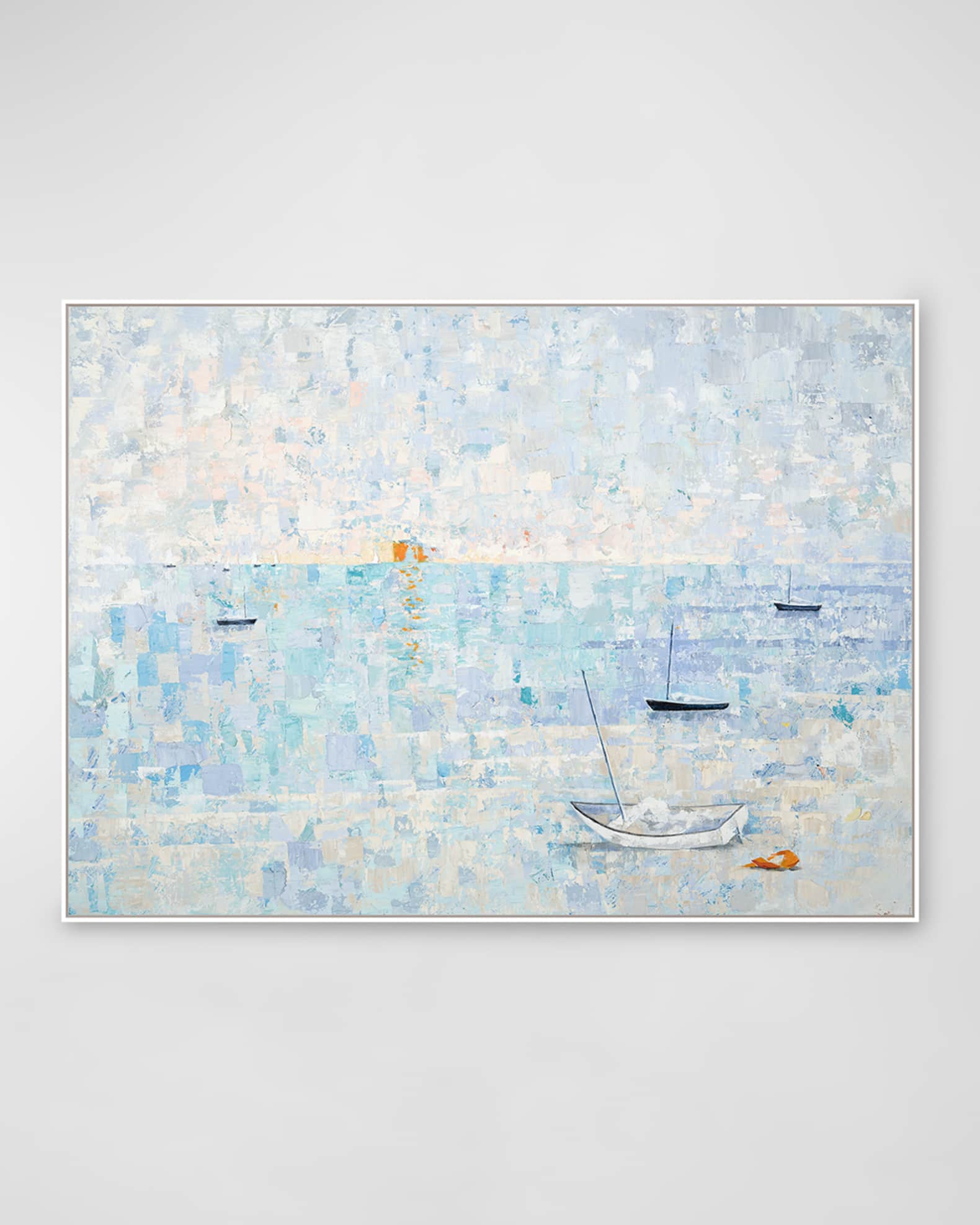 "Pastel Harbor" Hand-Embellished Giclee by Lisa Cuscuna 0