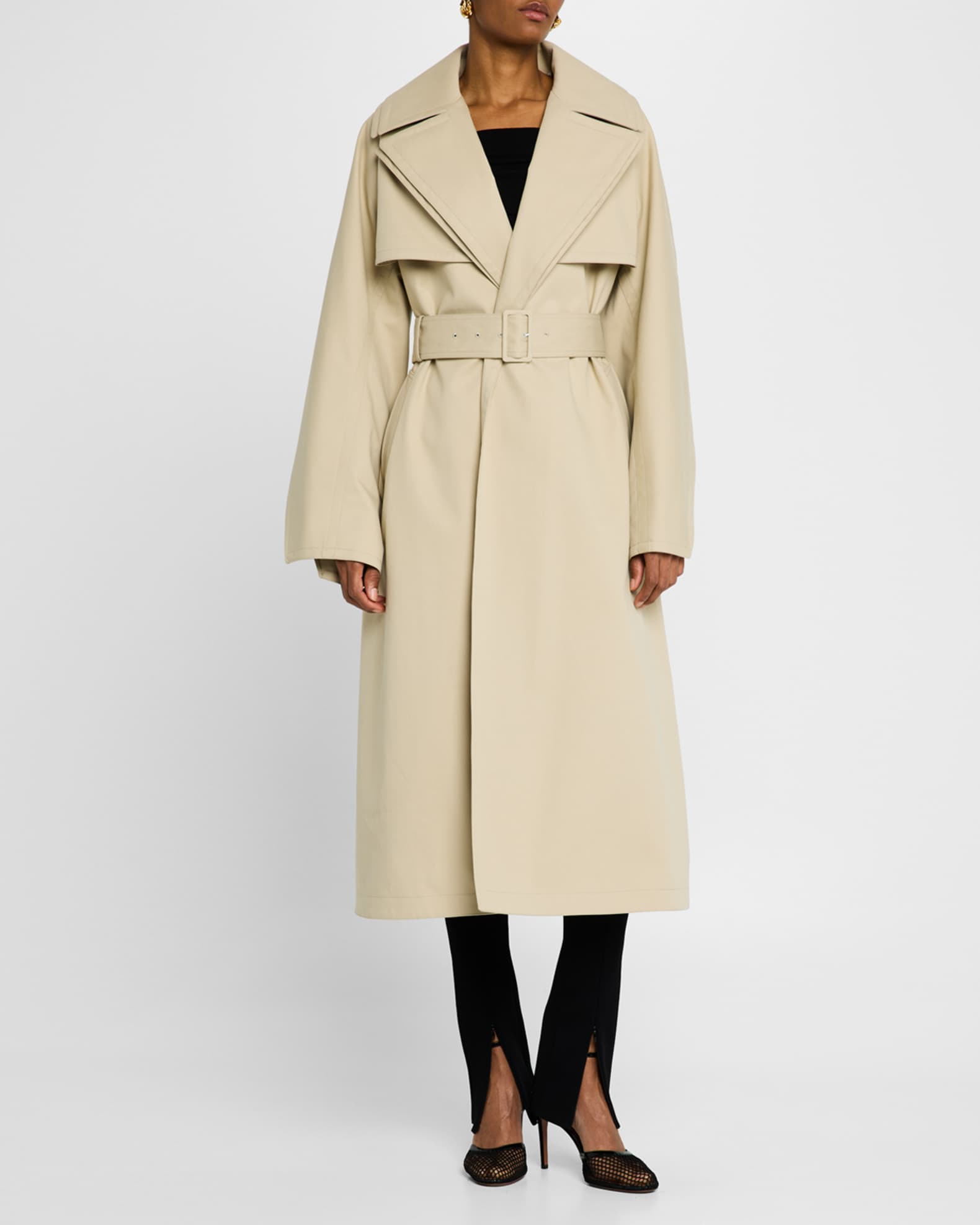 ハーリップトゥ Belted Dress Trench Coat taupe M m72289730333_1.jpg