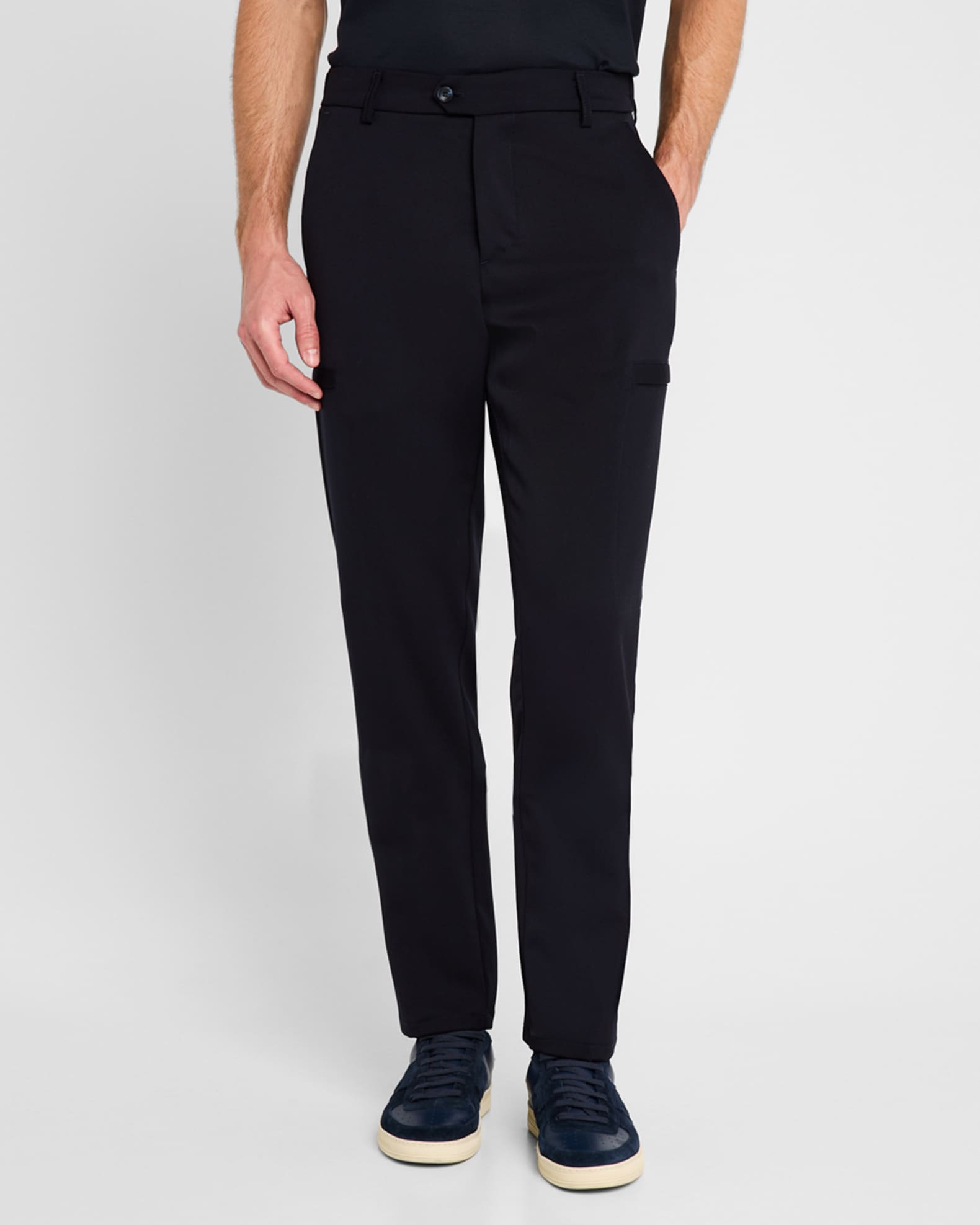 Marco Pescarolo Cavalry Twill Cargo Travel Pants Navy