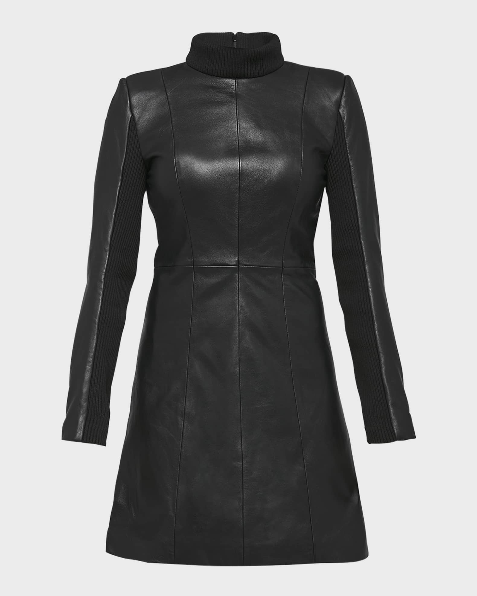 The LBD Upcycled Leather Dress 0