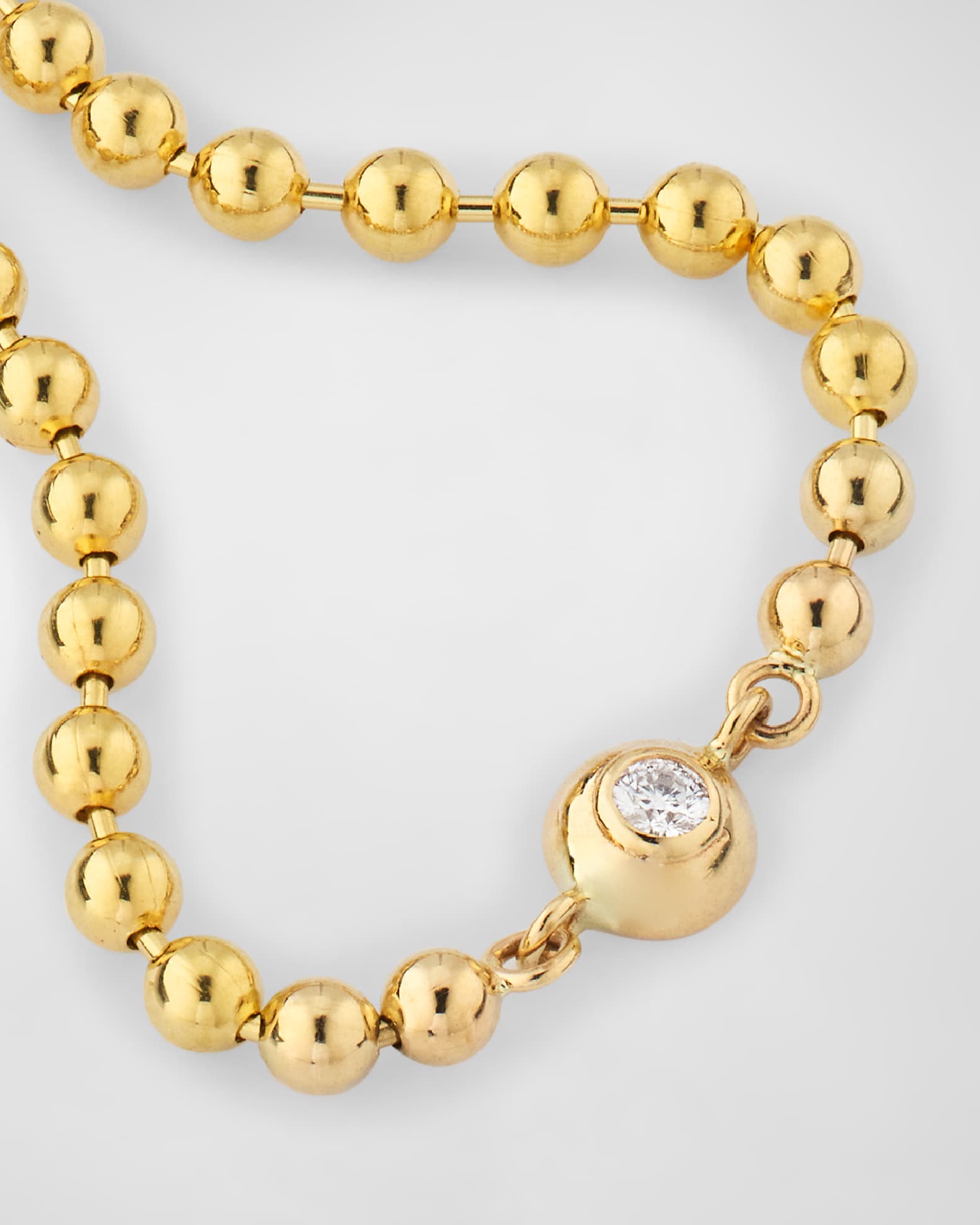POPPY FINCH 14K Yellow Gold Bead Diamond Dome Bracelet