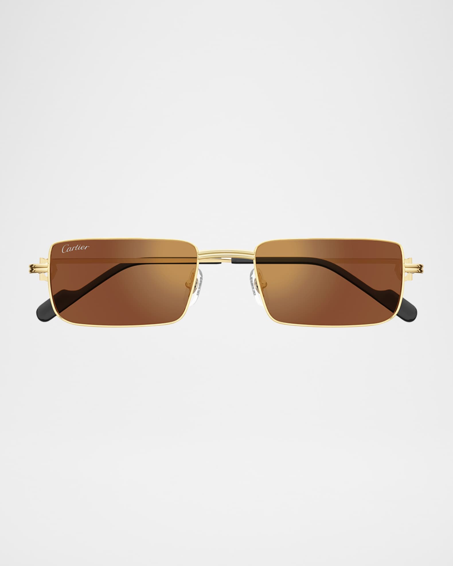 CARTIER スクエアフレムサンクラス CT0471SA 003 Cartier Men's Metal Rectangle Sunglasses | Neiman Marcus