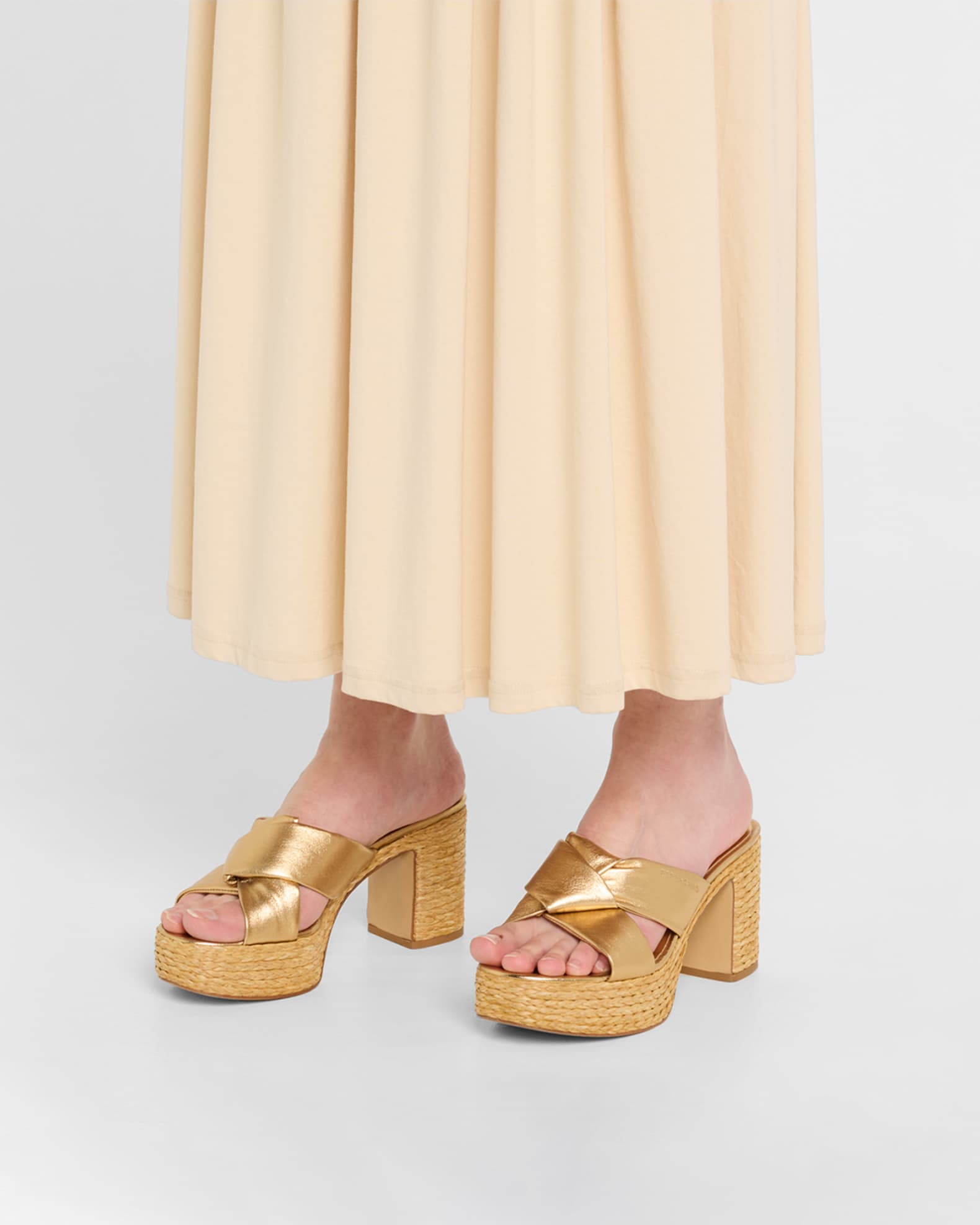 Douglas Metallic Espadrille Platform Sandals 1