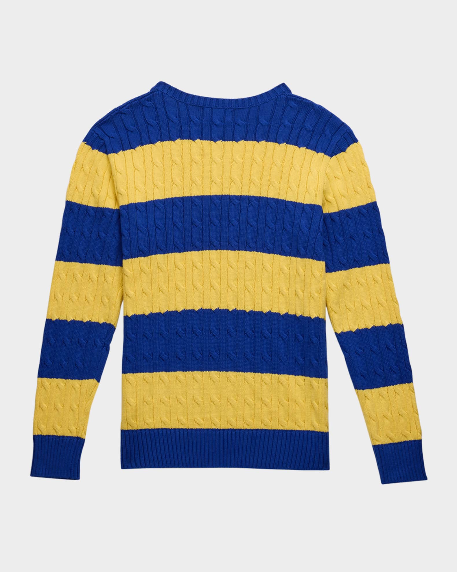 Boy's Cable-Knit Stripe Sweater | Neiman Marcus