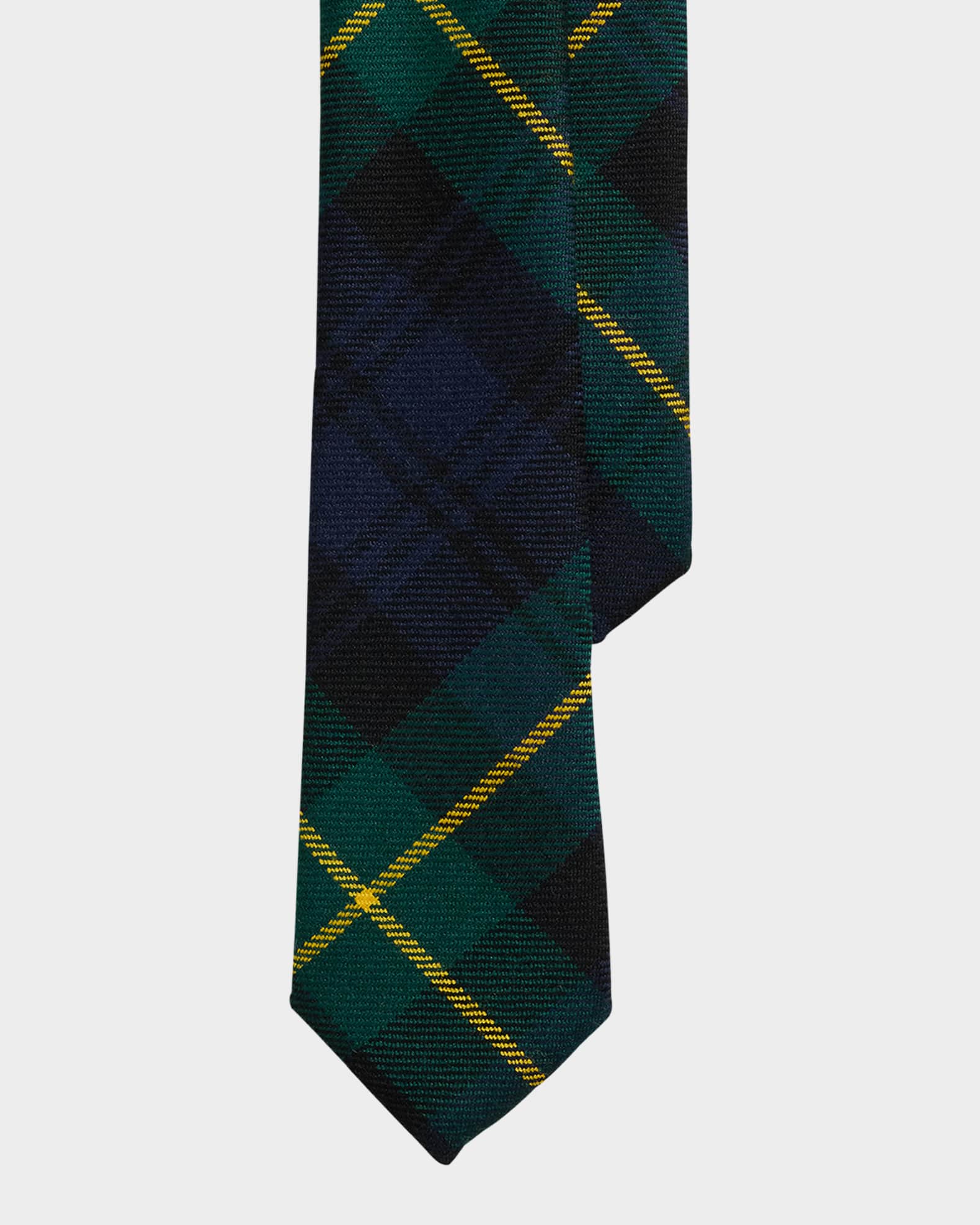 Boy's Tartan-Print Necktie, 4-7 0