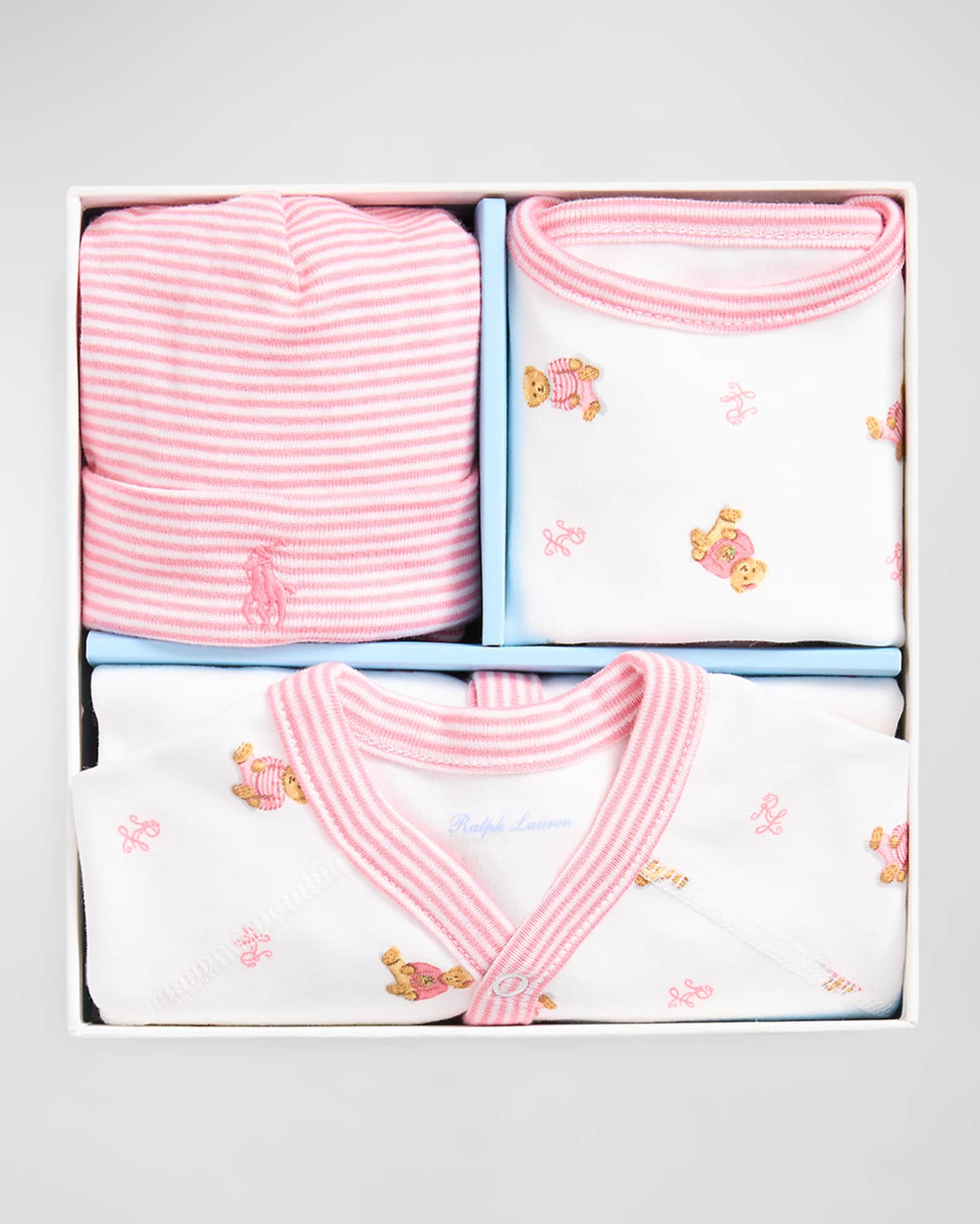 Ralph Lauren Childrenswear Girl's 3-Piece Gift Set, Size Newborn