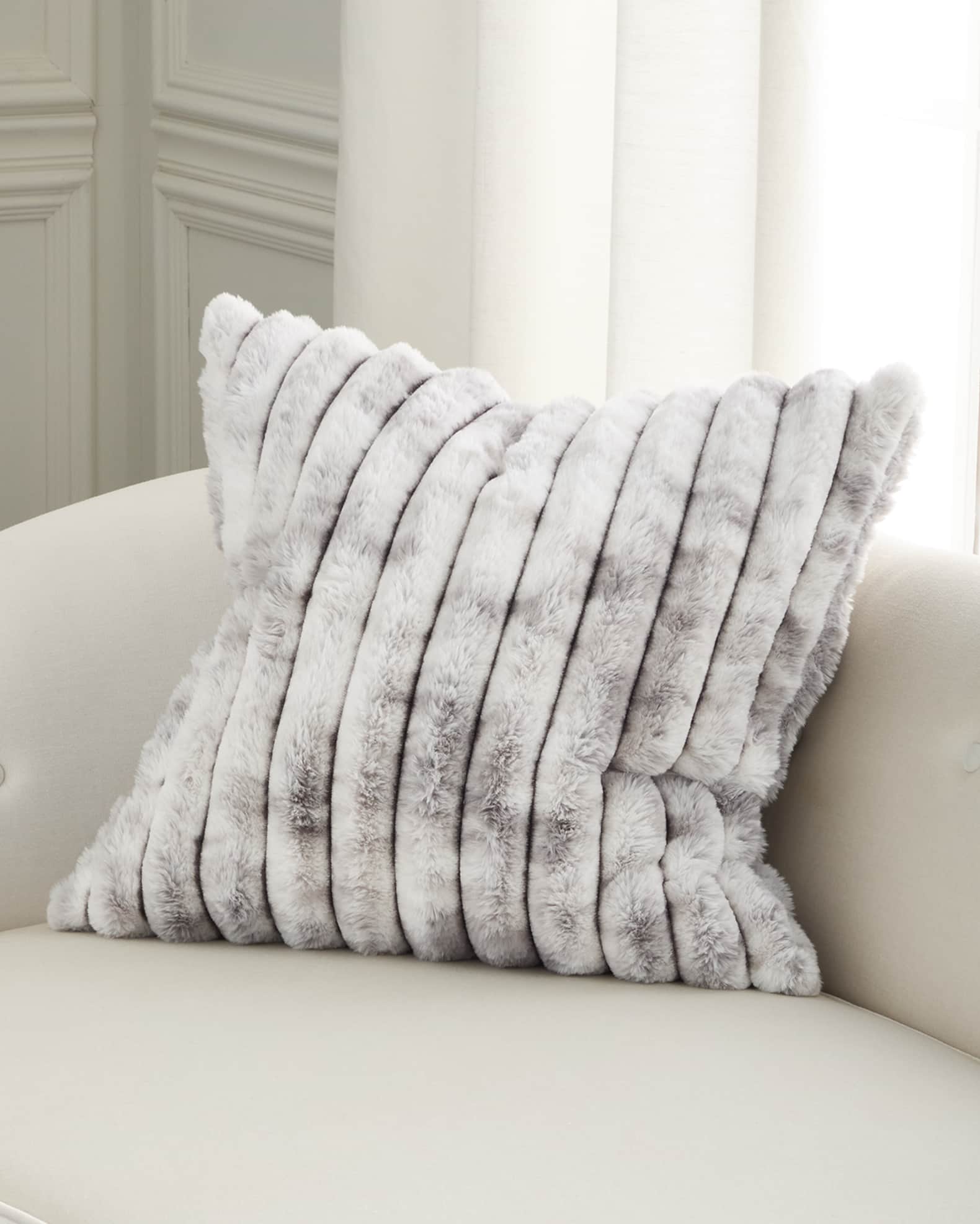 Summit Faux Fur Decorative Pillow, 24" Square 1
