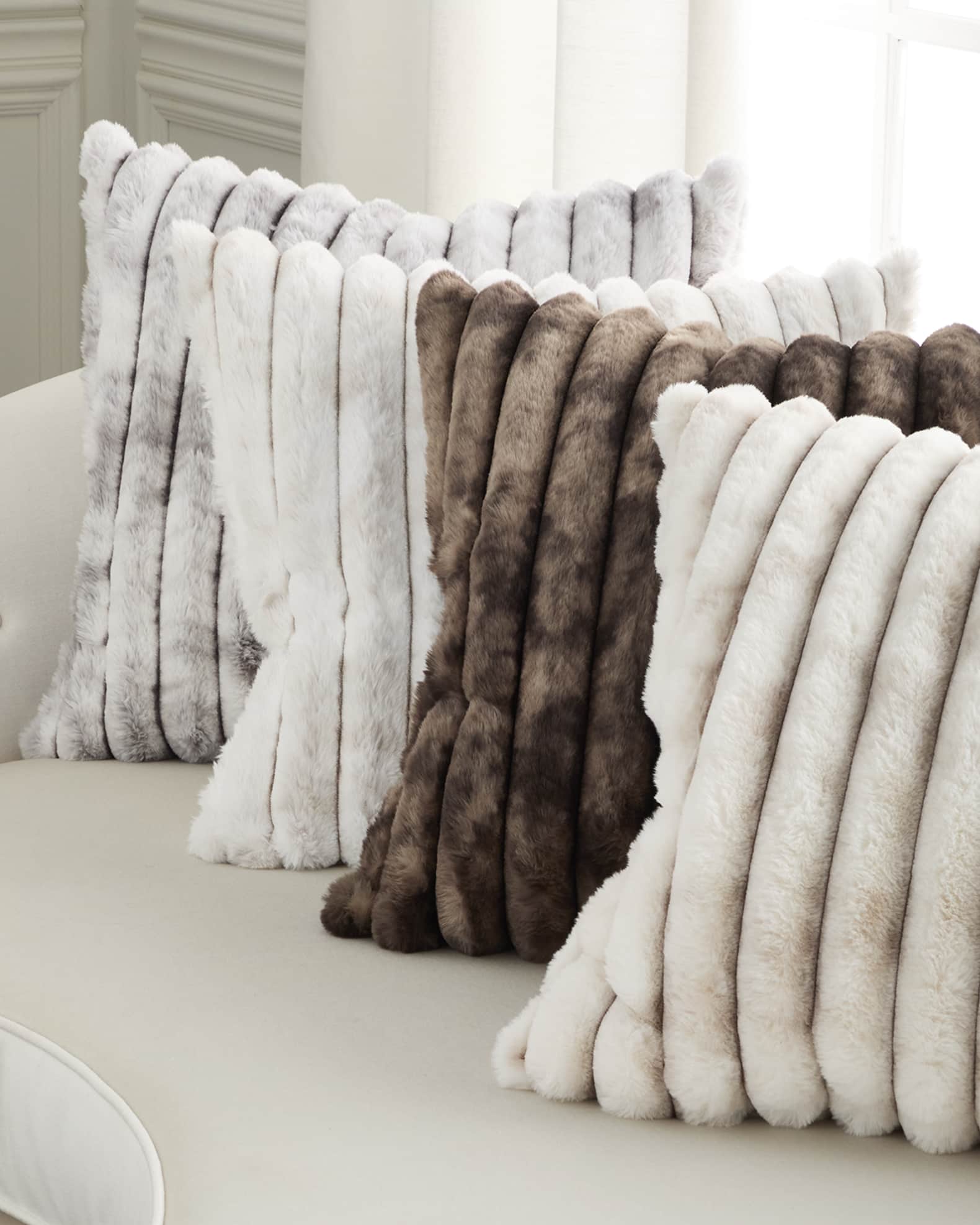 Summit Faux Fur Decorative Pillow, 24" Square 0