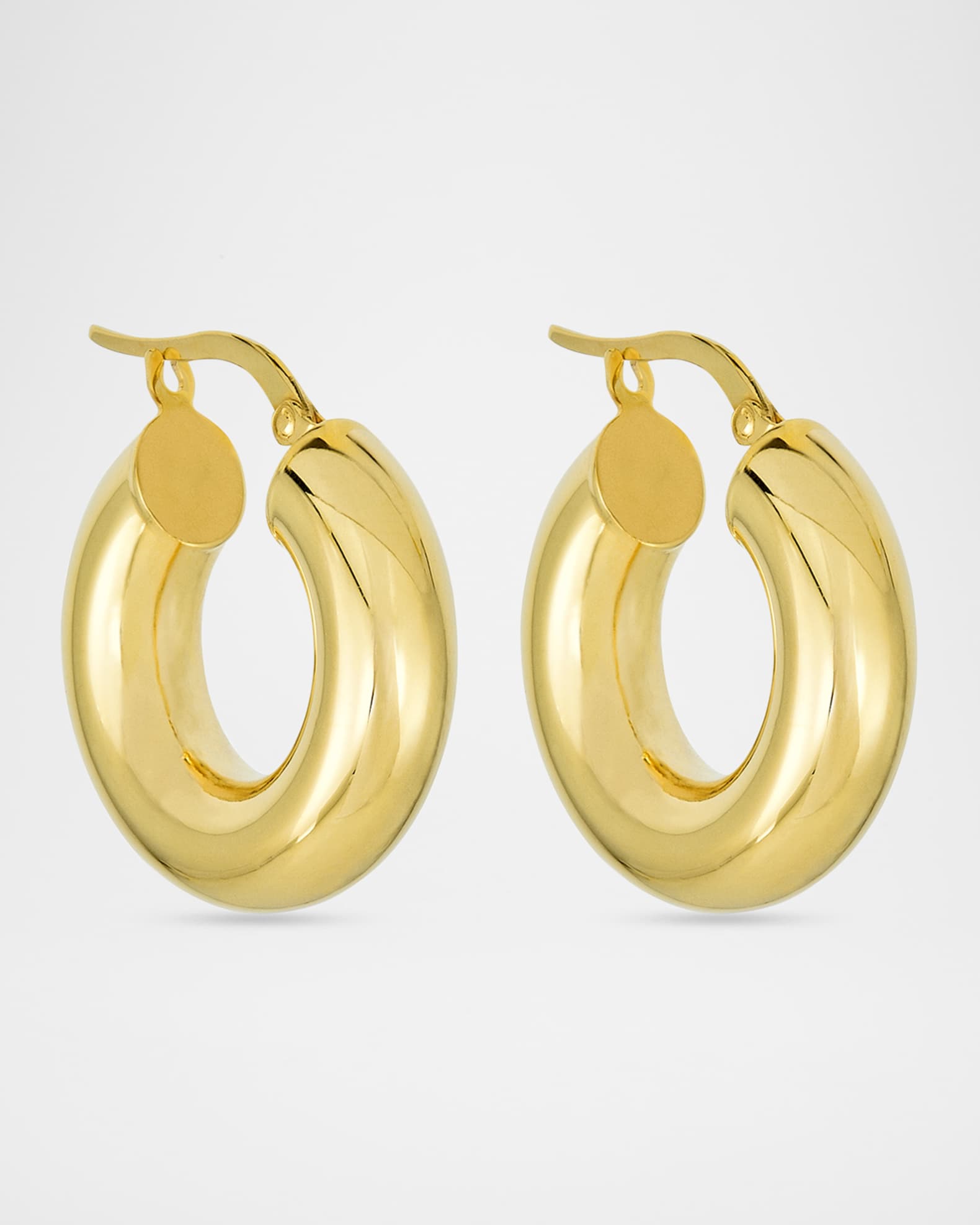 STONE AND STRAND 10K Yellow Gold Doughnut Huggie Earrings Neiman Marcus