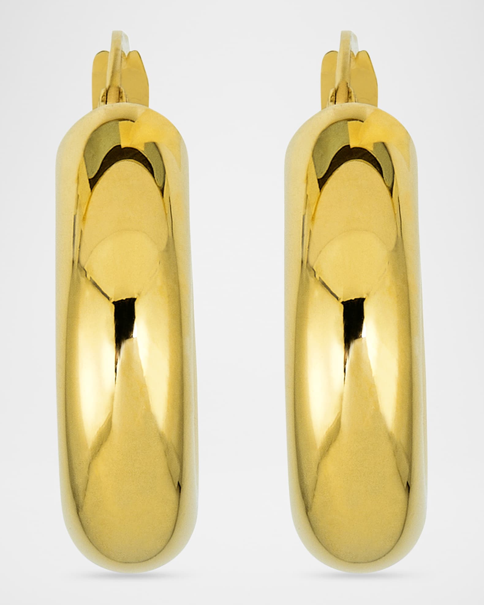 STONE AND STRAND 10K Yellow Gold Doughnut Huggie Earrings Neiman Marcus