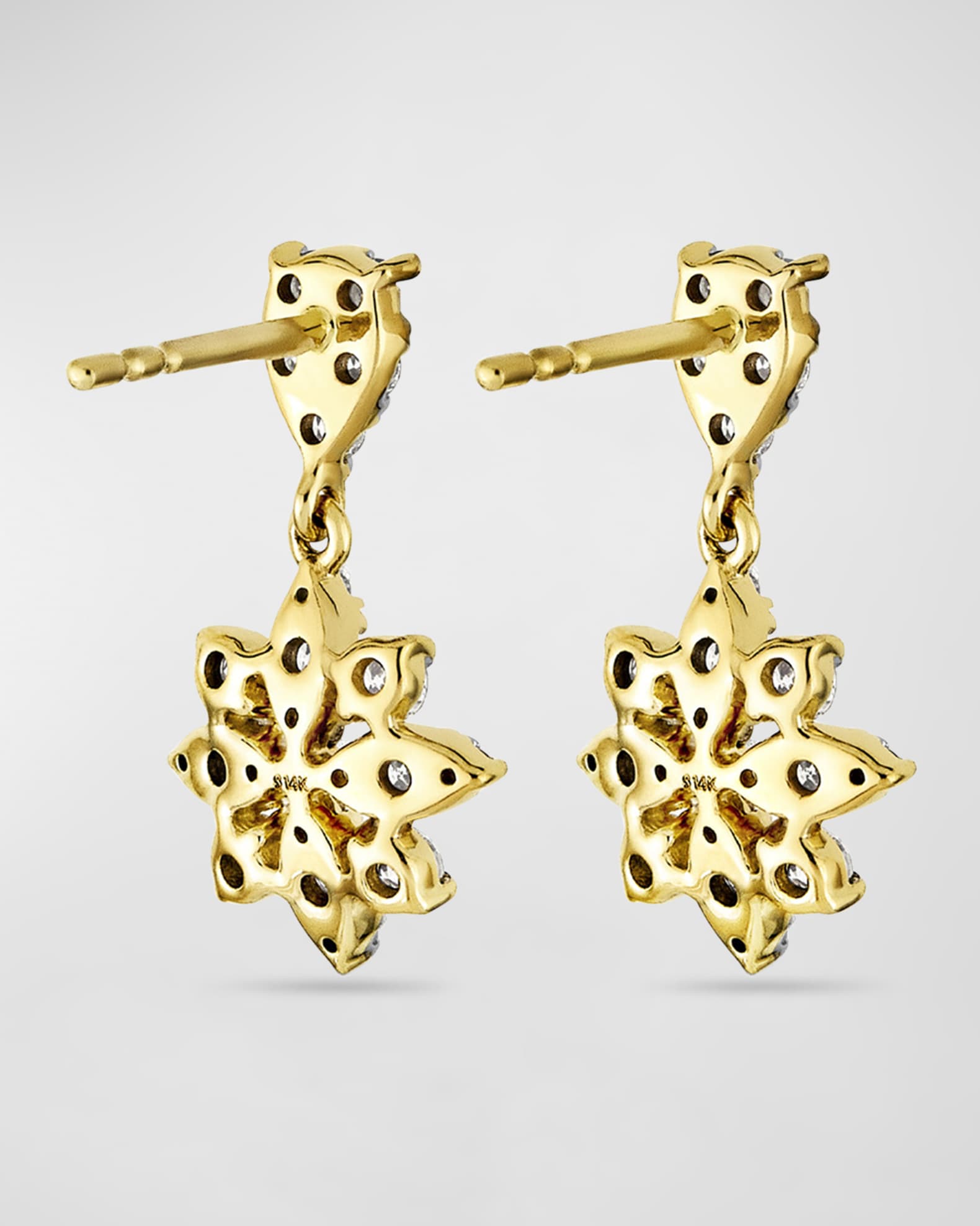 STONE AND STRAND Diamond Tea Rose Drop Earrings Neiman Marcus