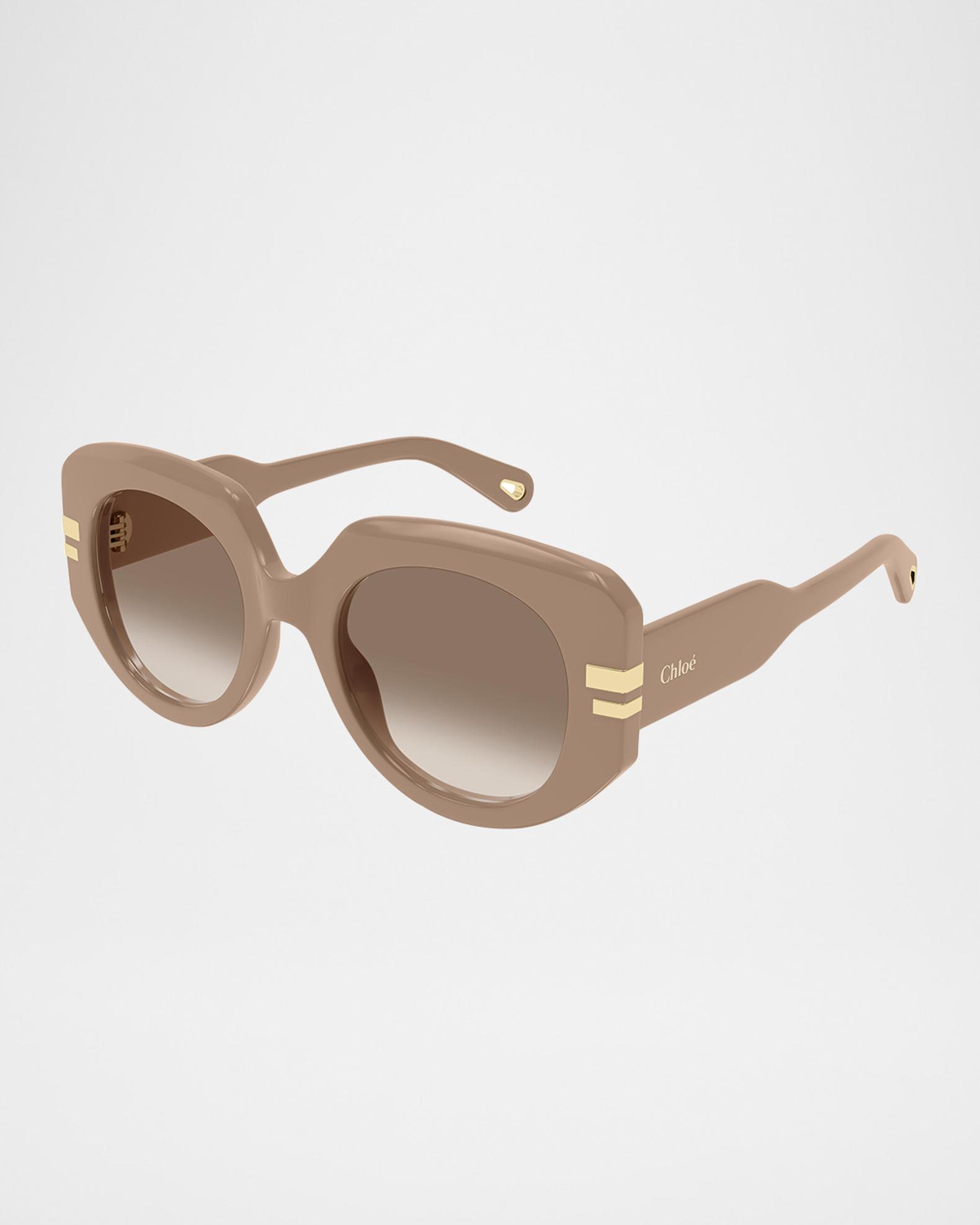 Chloé CL2144 Brown Oversized Square Sunglasses Made in France with Case CHLOÉ EYEWEAR Square-frame acetate sunglasses | NET-A-PORTER main image 3