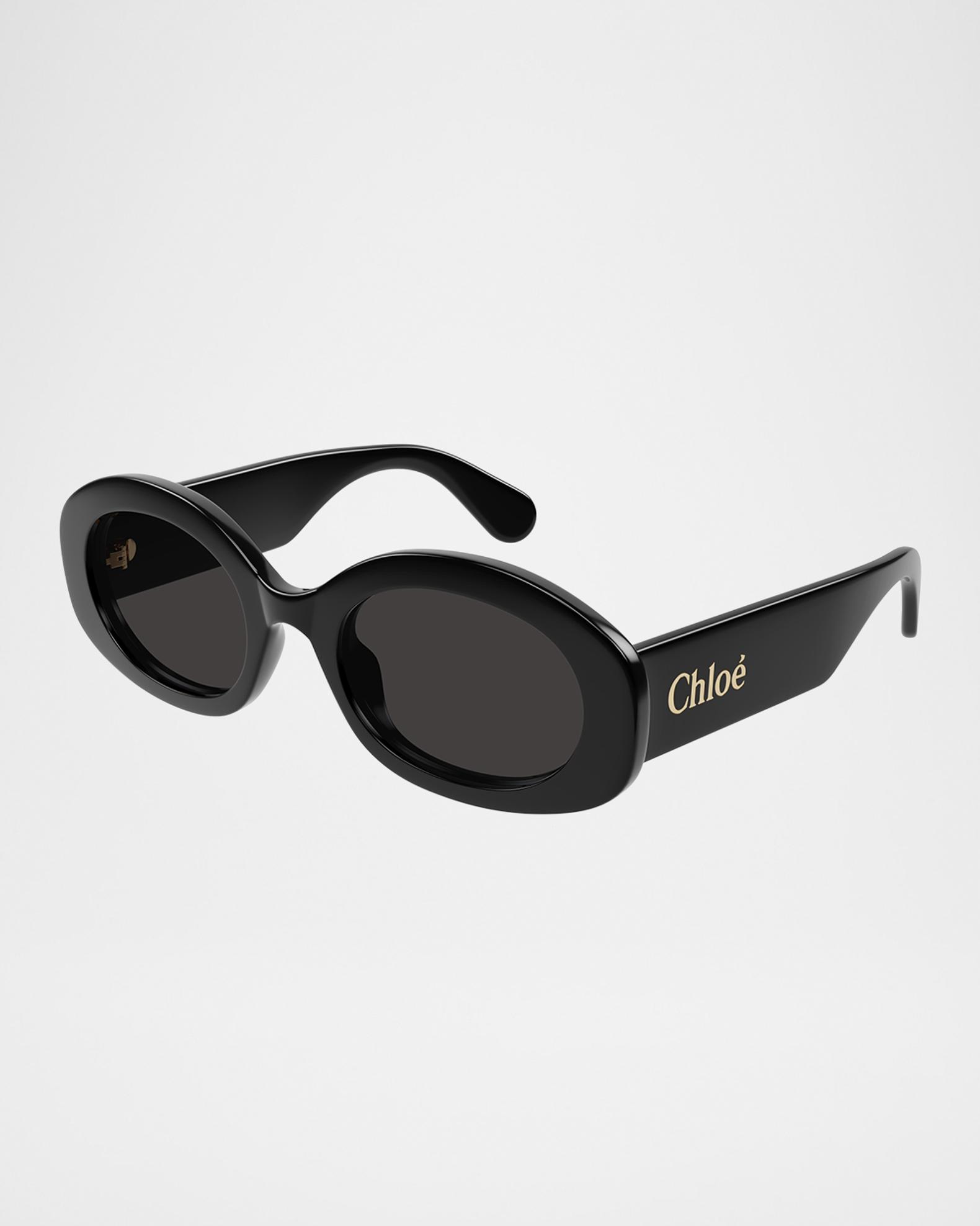 Chloe Naomy Acetate Oval Sunglasses | Neiman Marcus