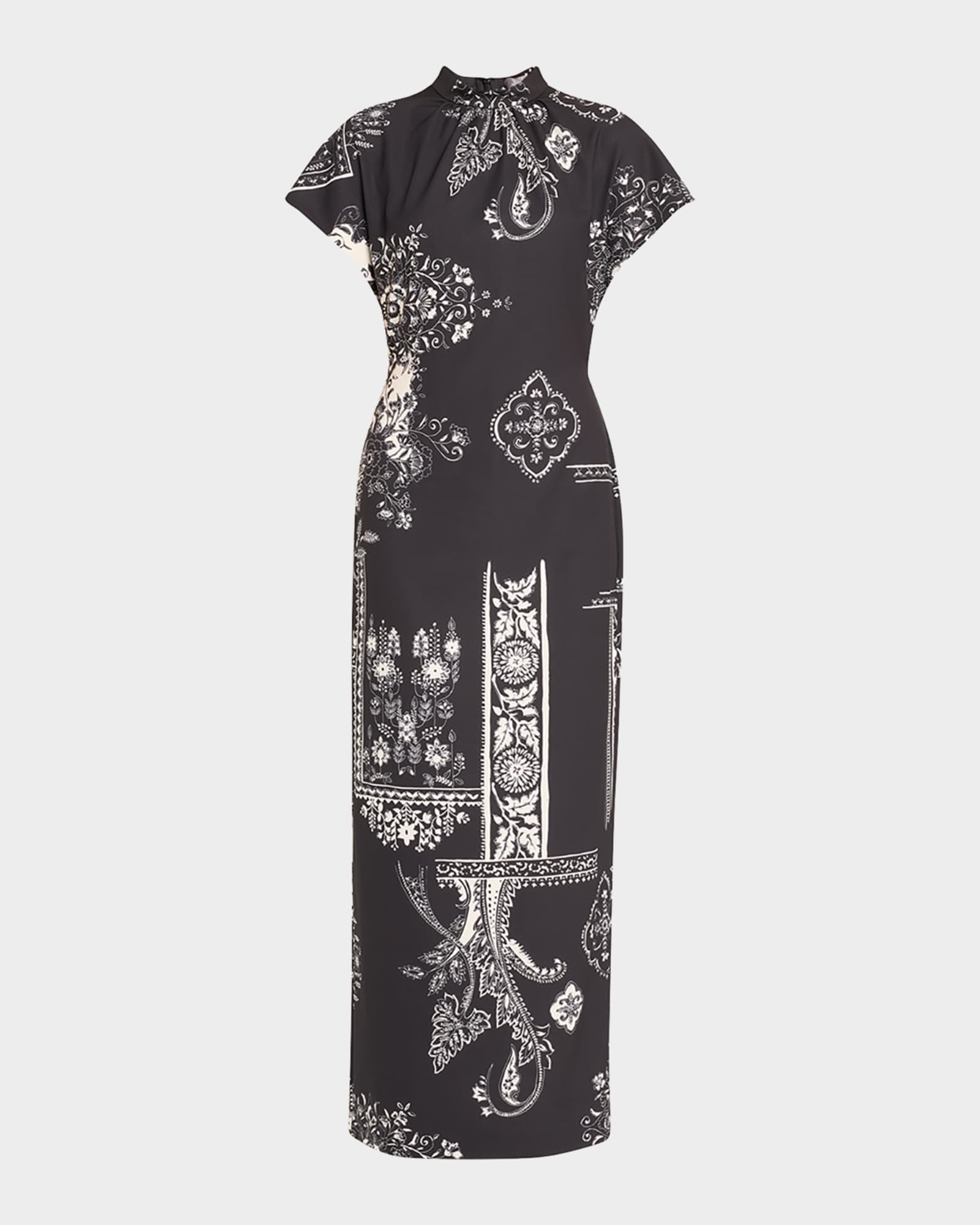 Stella Printed Short-Sleeve Maxi Dress 0