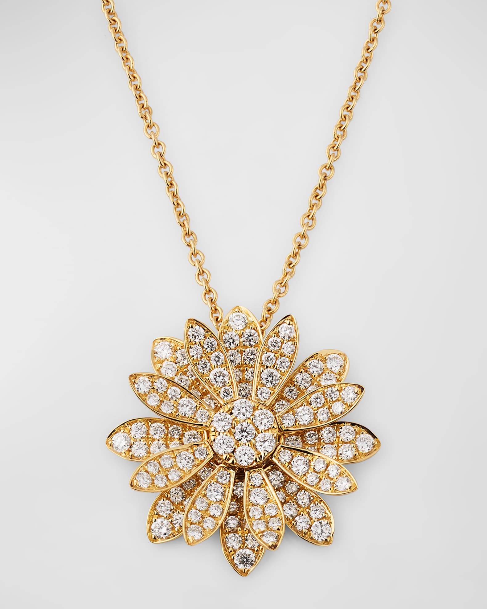ネックレス・ペンダント ROMANTINUER SN185 Gemstone SClip Necklace Roberto Coin 18K Pave Diamond Center Margherita Necklace