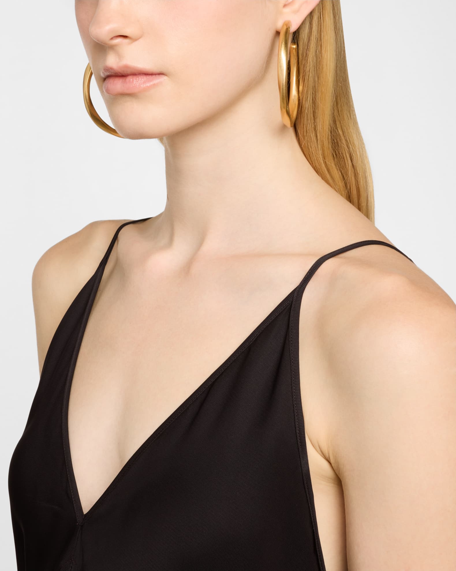 Dakota Hammered Twist Hoop Earrings 1