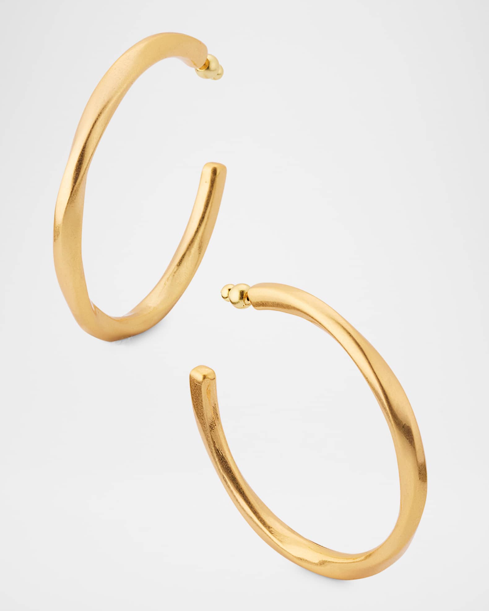 Dakota Hammered Twist Hoop Earrings 0