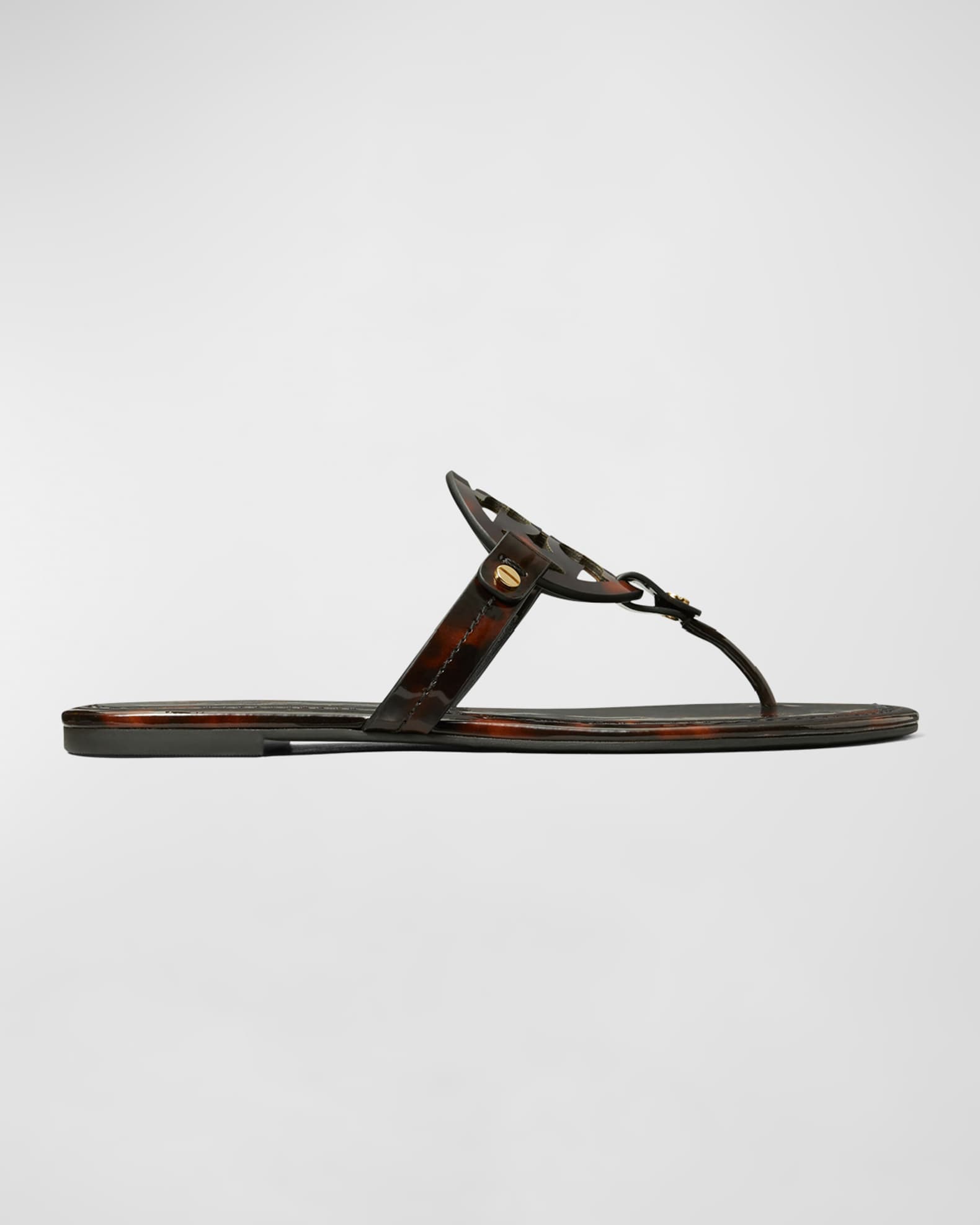 Tory Burch Women s Miller Patent Sandal in Tortoise Patent Size 9