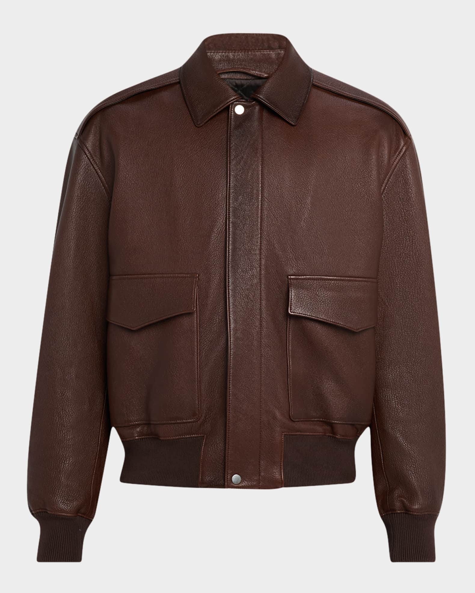 Men's Leather Blouson Jacket 0