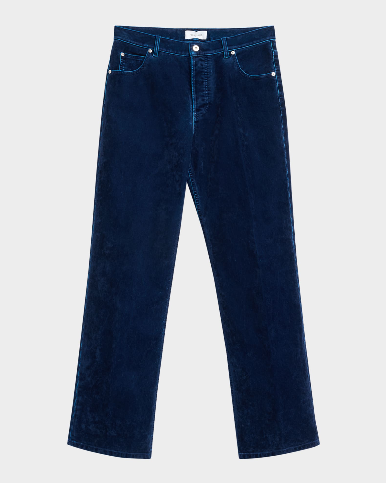 Men's Flocked Velvet Denim Jeans 0