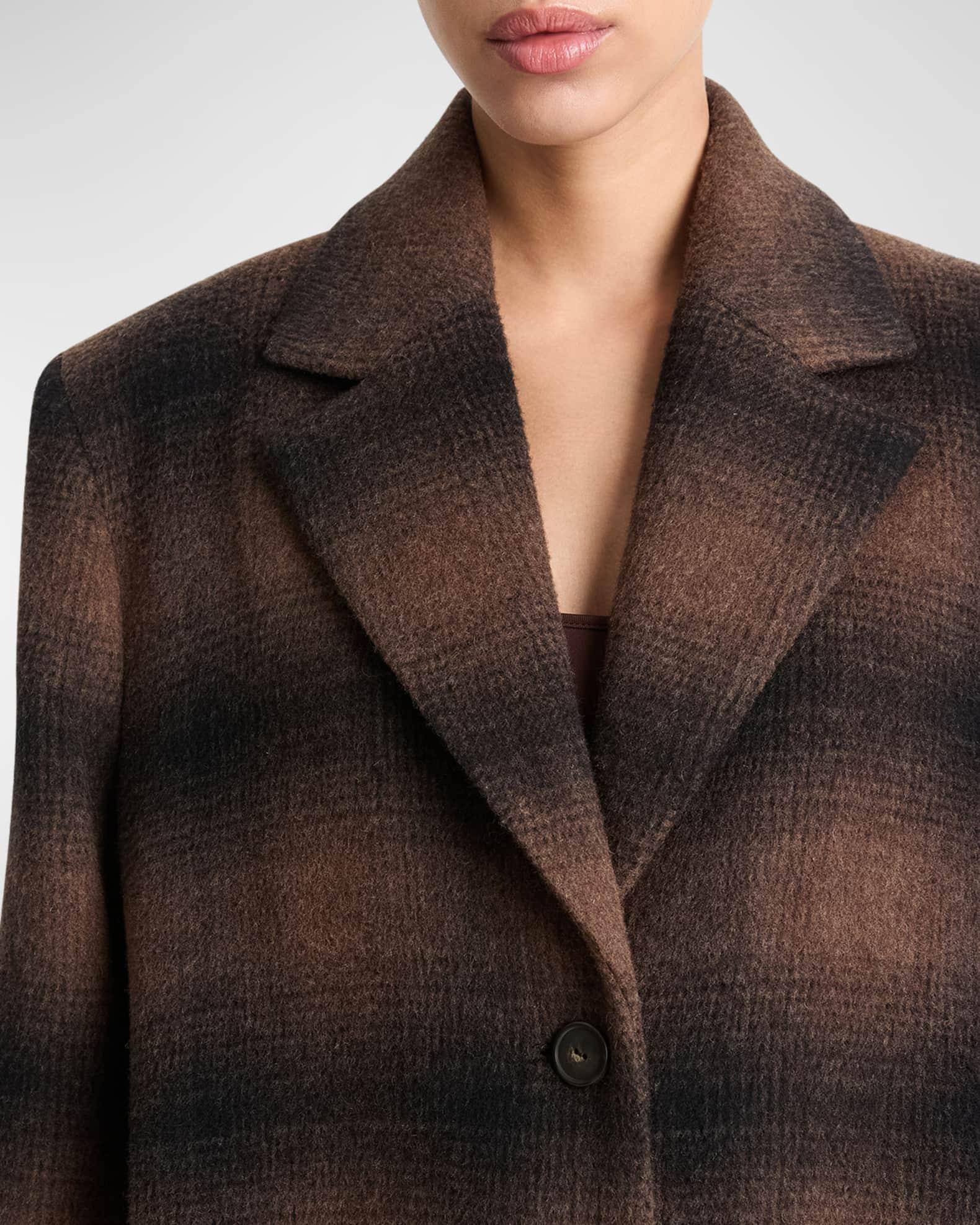 Vince shadow plaid coat new arrivals