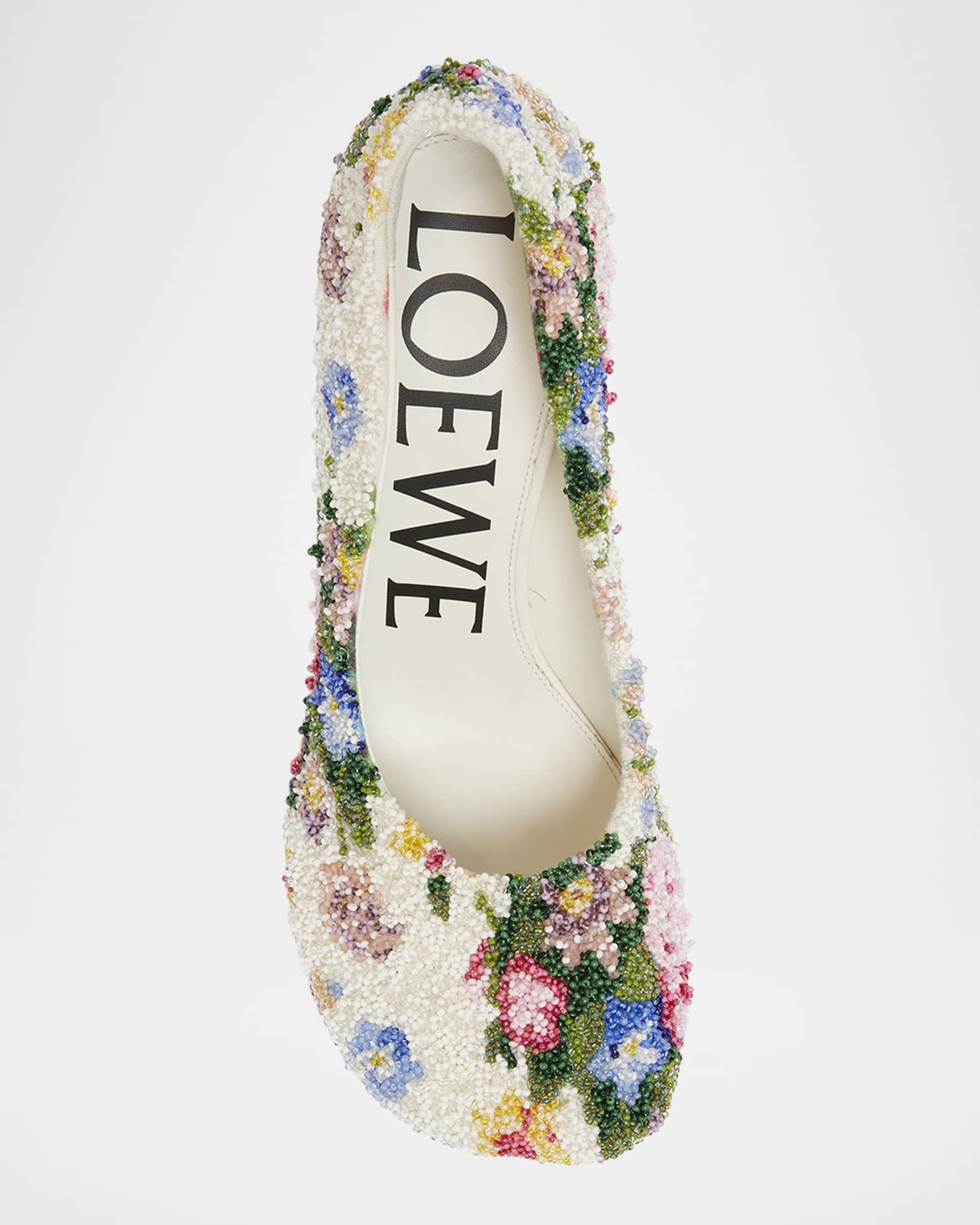 Loewe Toy Floral Beaded Pumps | Neiman Marcus