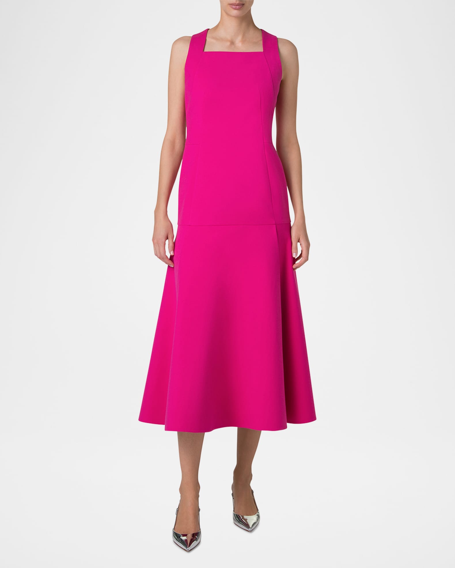 Sleeveless Drop-Waist Midi Dress 1