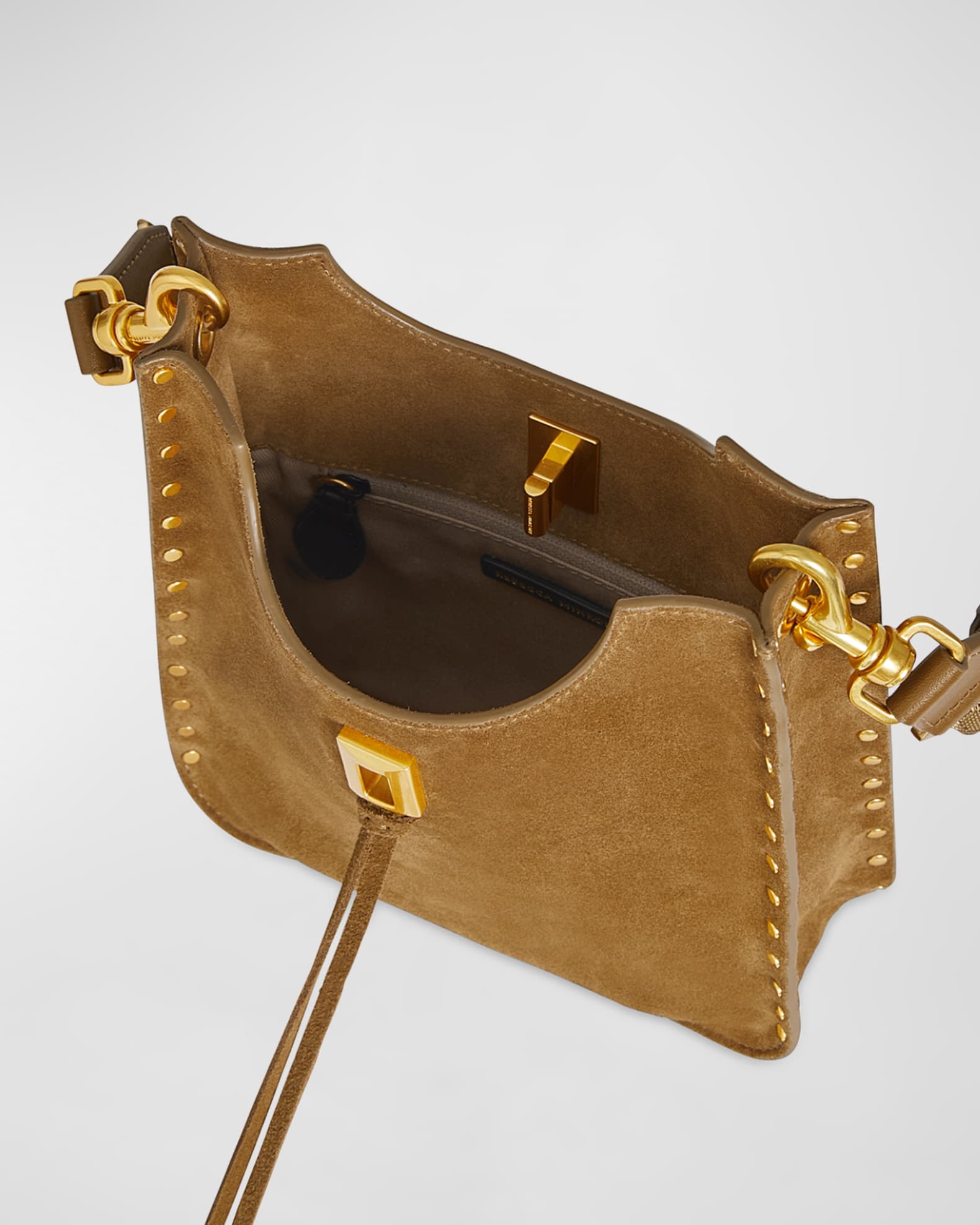 Rebecca Minkoff Mini Darren Feed Crossbody Bag Honey