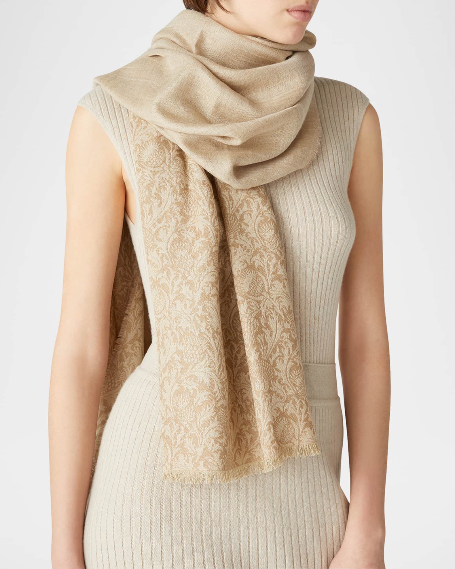 Printed Cashmere-Silk Scarf 1