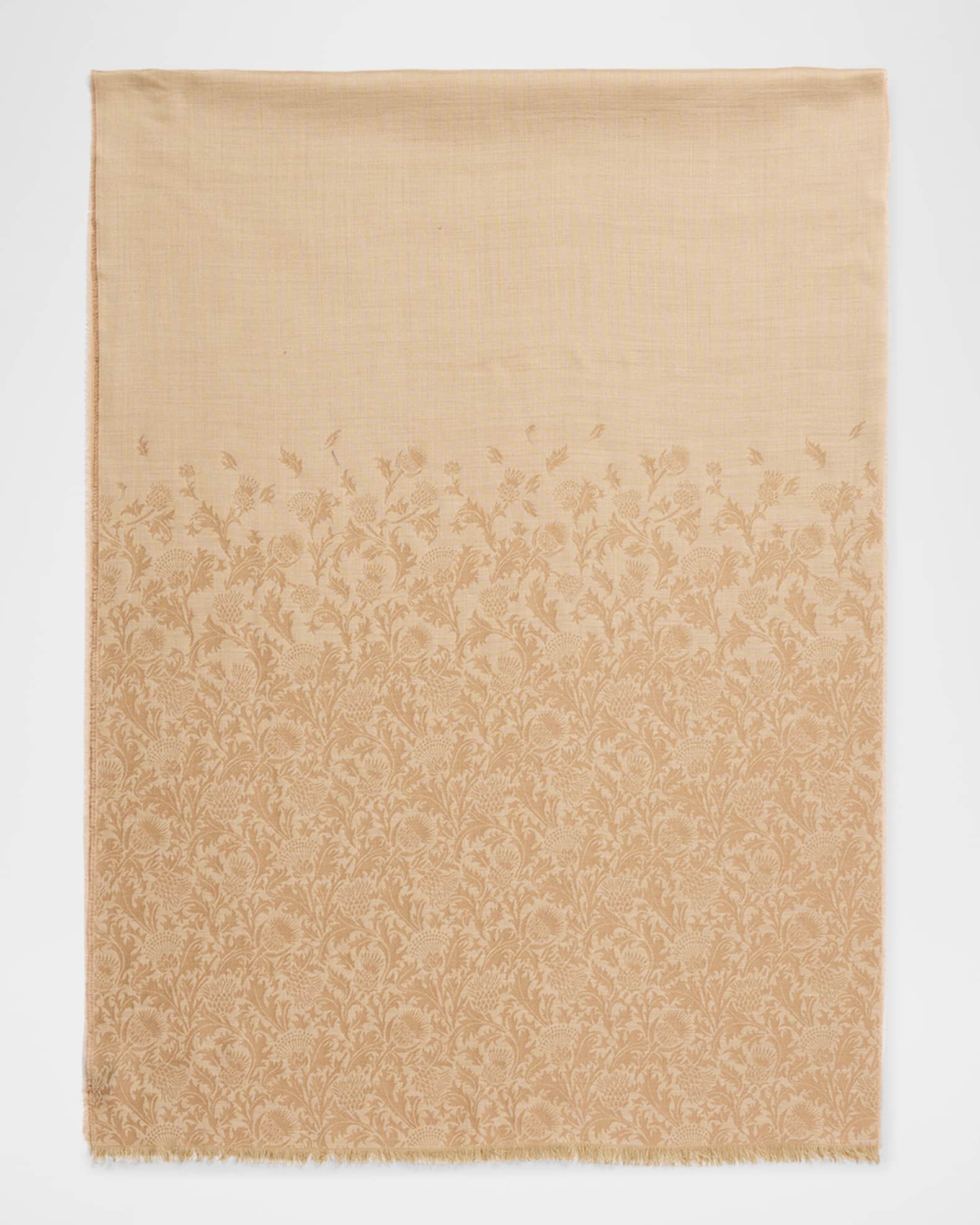 Printed Cashmere-Silk Scarf 0