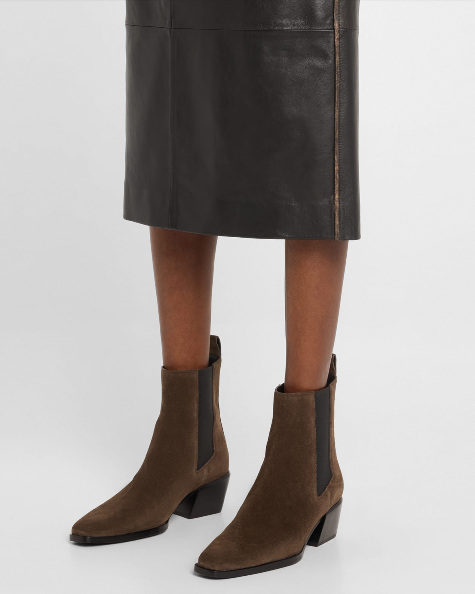 Joni Suede Chelsea Booties 1