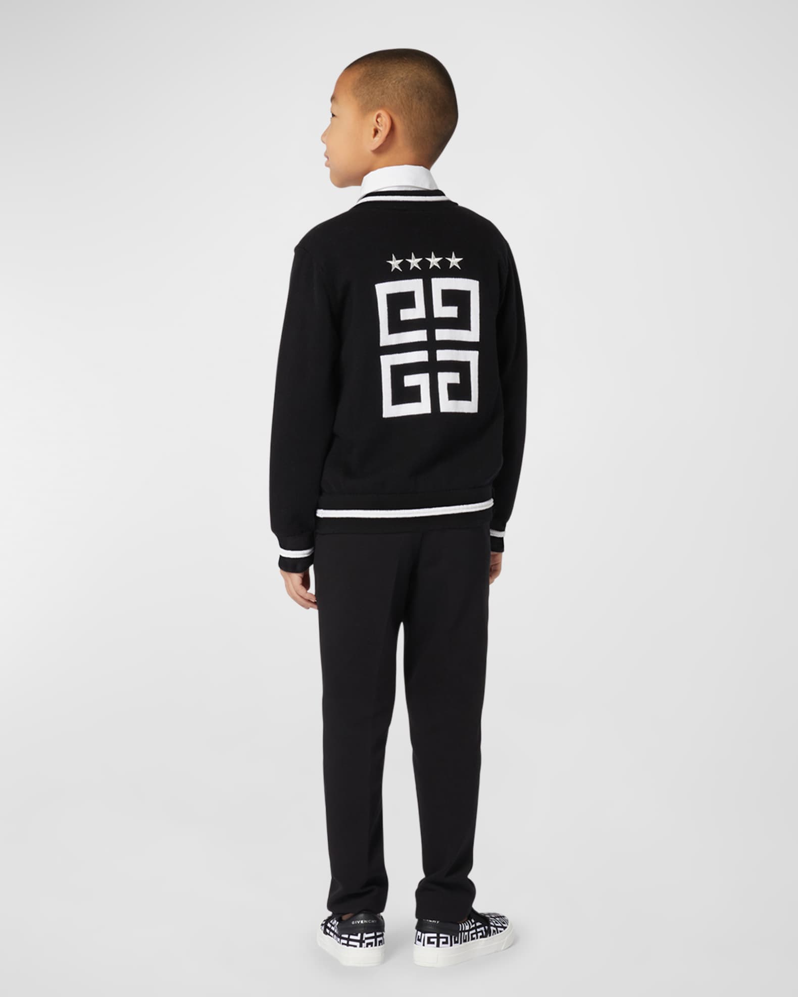 希少✨【GIVENCHY】4Gロゴ総柄 カーディガン 半袖ニット アンサンブルM 希少】GIVENCHY 総柄 ニットカーディガン 大丸別注 日本製 ※タグ欠損