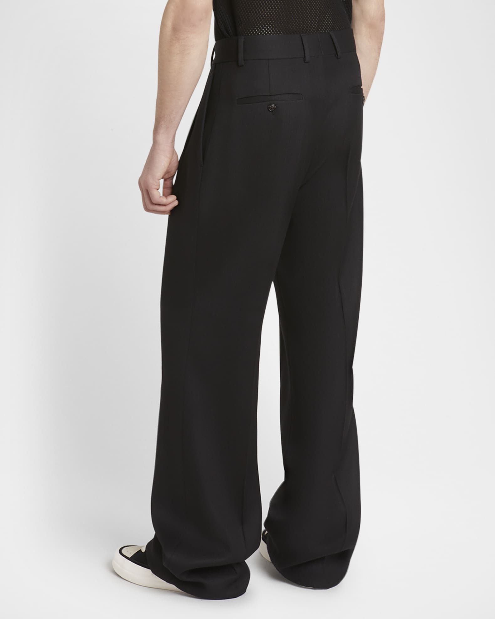 Pleated high-rise wide-leg pants in pink - Amiri | Mytheresa