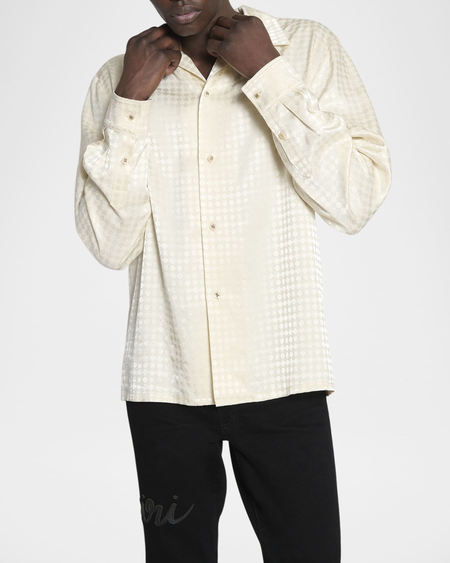 アミリ Amiri Ma Quad Interior Long Sleeves Shirt Blue MA Quad Interior Long Sleeve Shirt by AMIRI on Sale