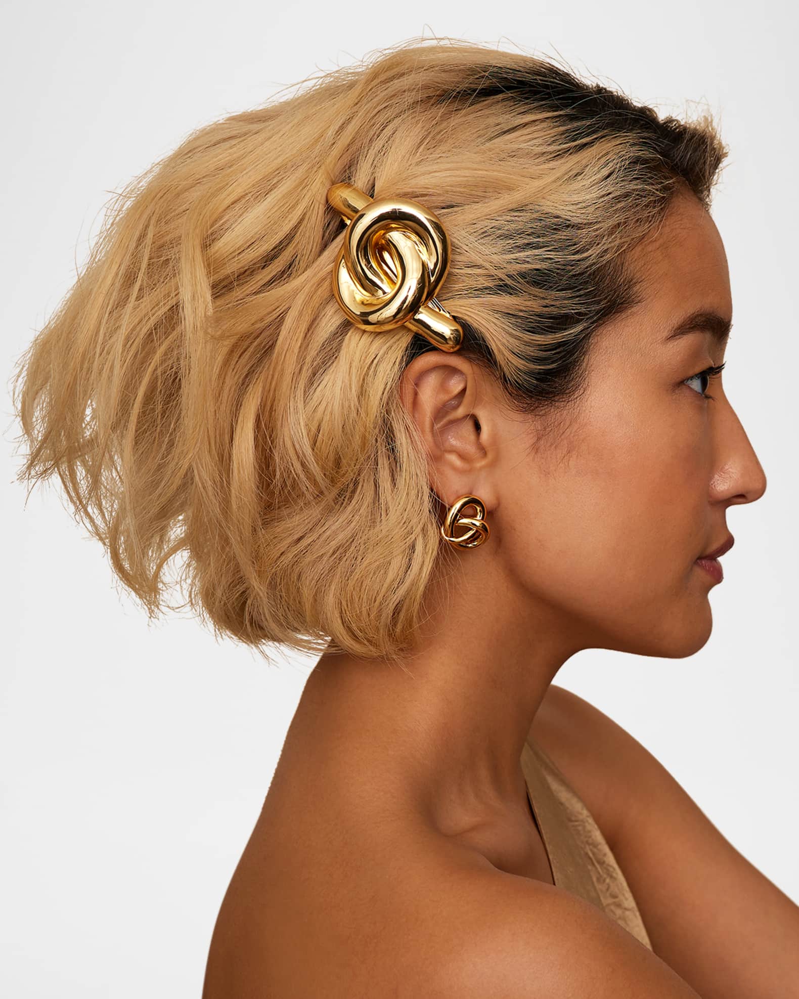 Lelet Ny Glossy Knotted Brass Barrette | Neiman Marcus