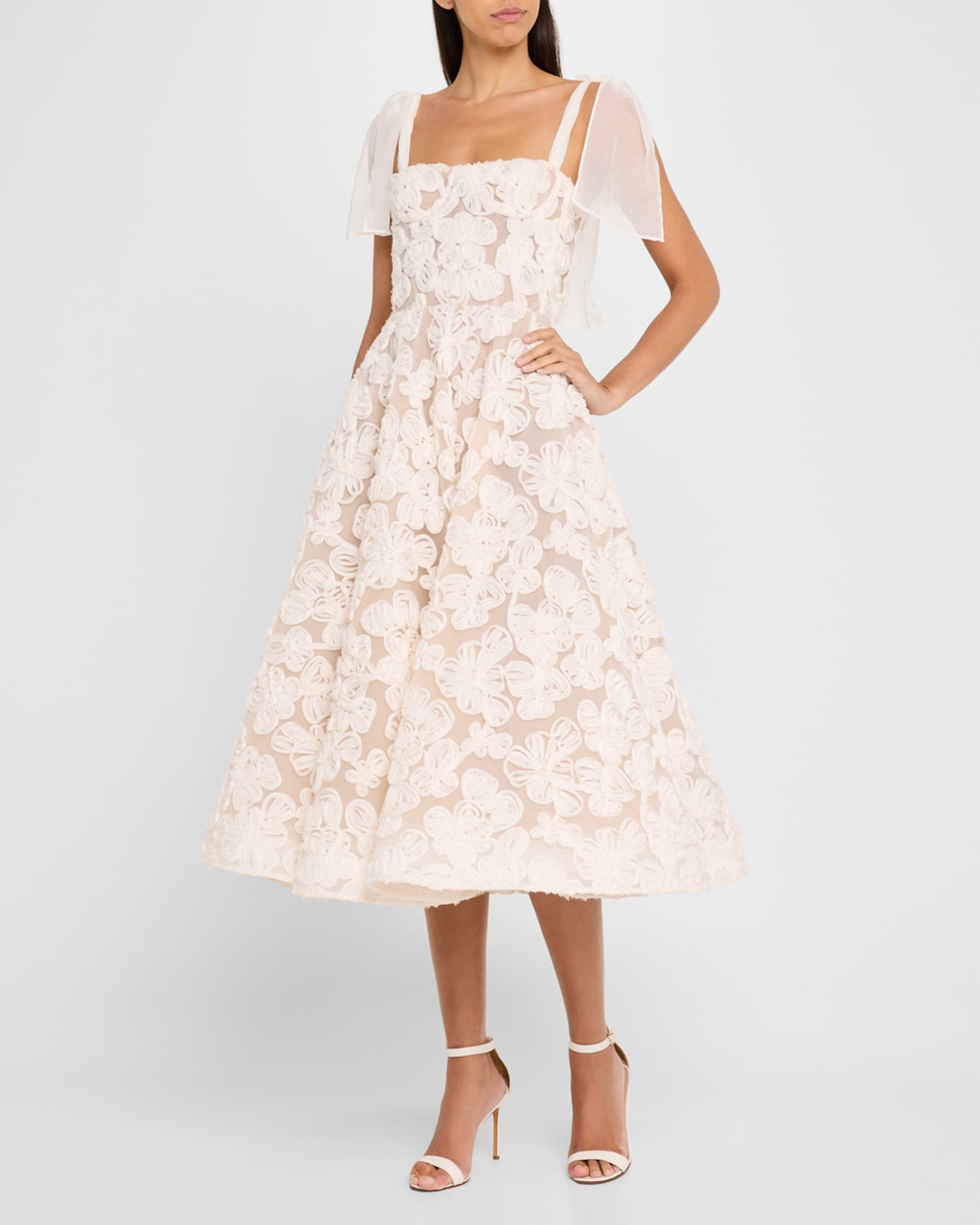 関税込【Bronx and Banco】lace midi dress Bronx and Banco Sabrina Lace Midi Dress with Bow Details