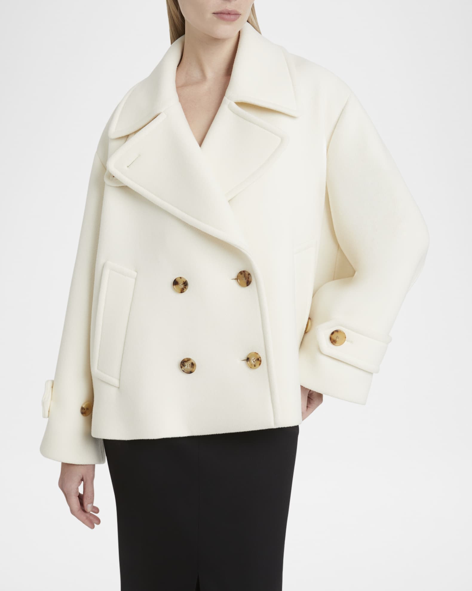 White double breasted peacoat outlet