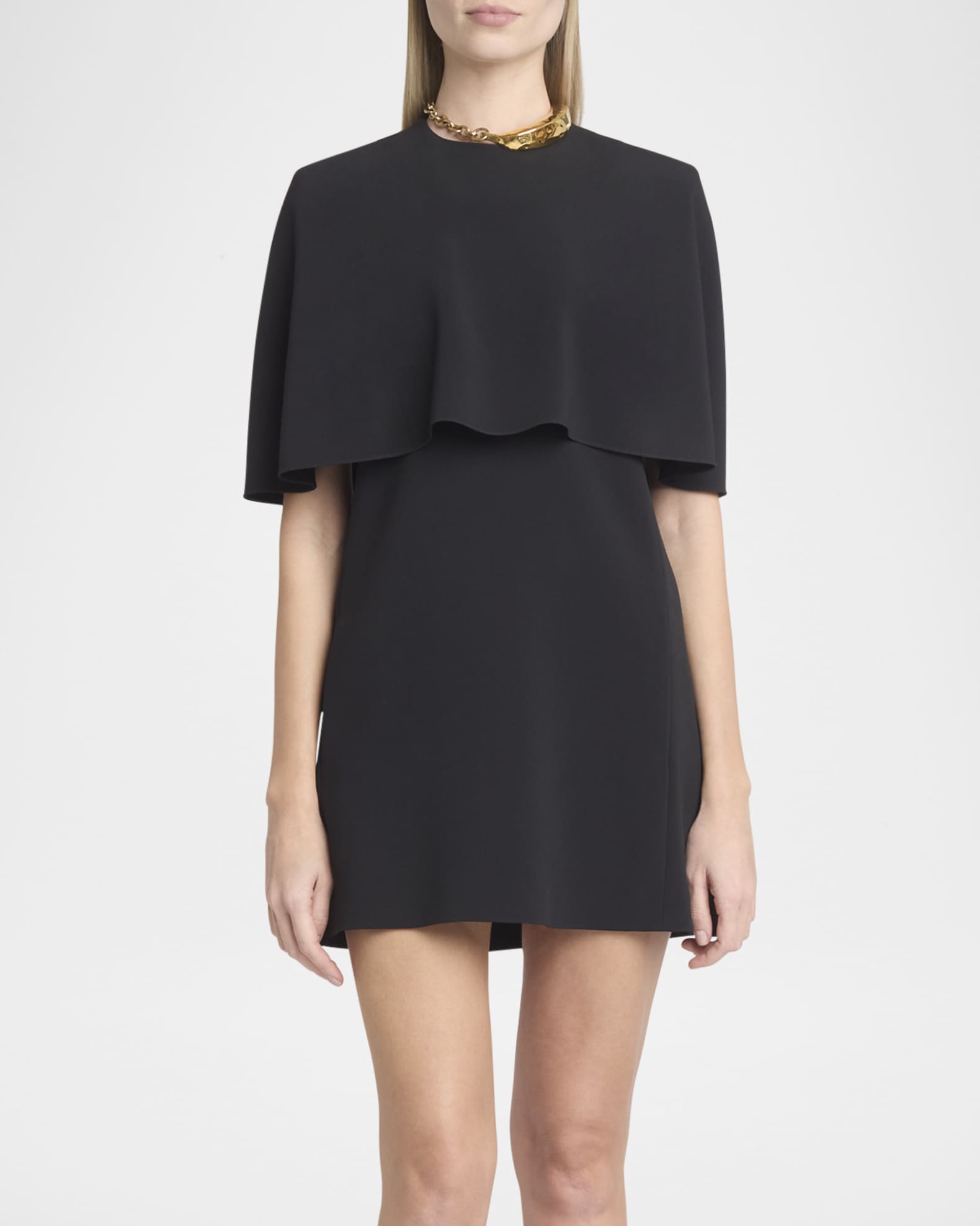 Capelet Crepe Mini Dress 1