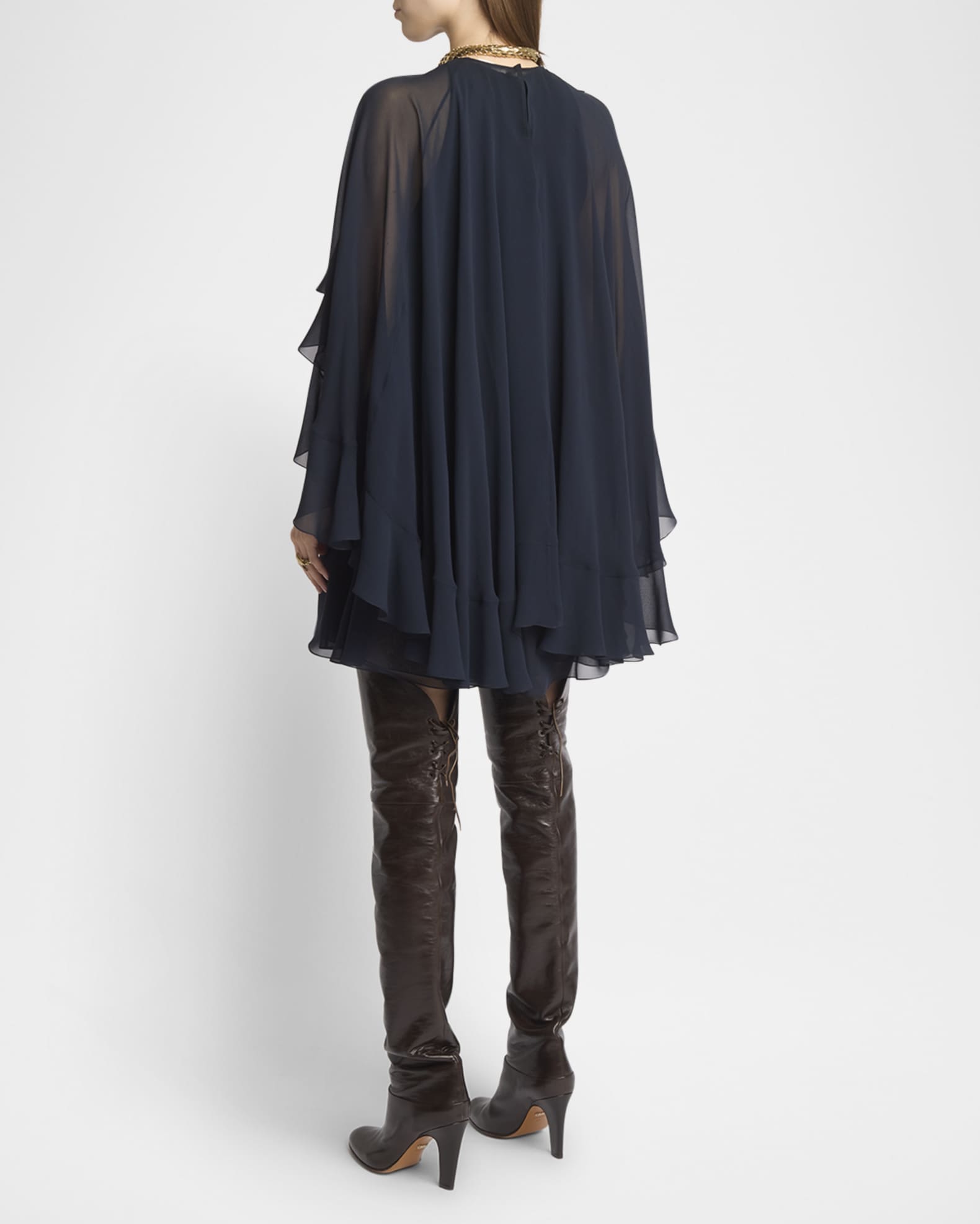 ワンピースその他 Chloe Maxi black dress with lightweight silk ruffles Chloé Maxi Black Dress With Lightweight Silk Ruffles Women