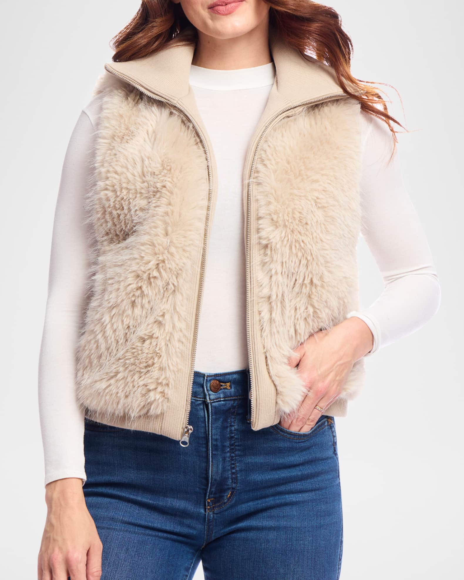 Parkside Zip Faux Fur Vest