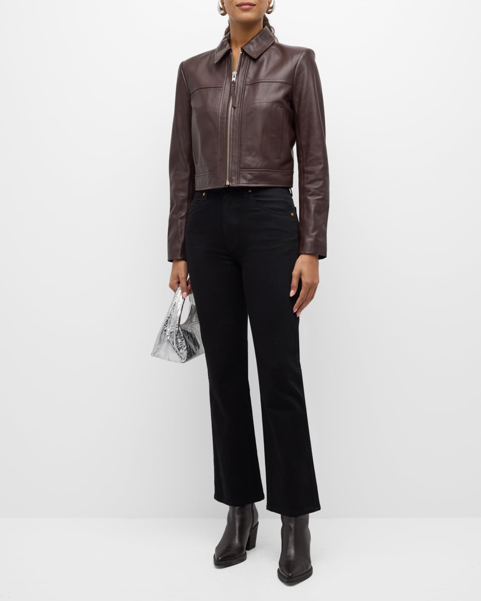 Iro cropped leather jacket shop