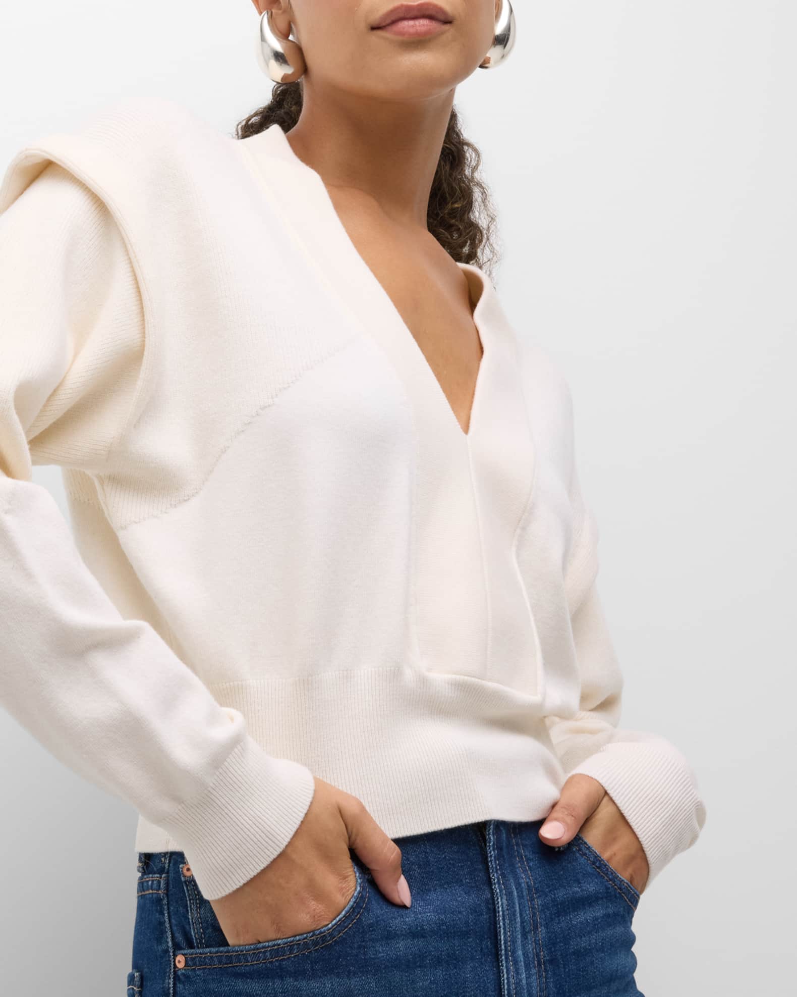 Wool V Neck with belt main image 1