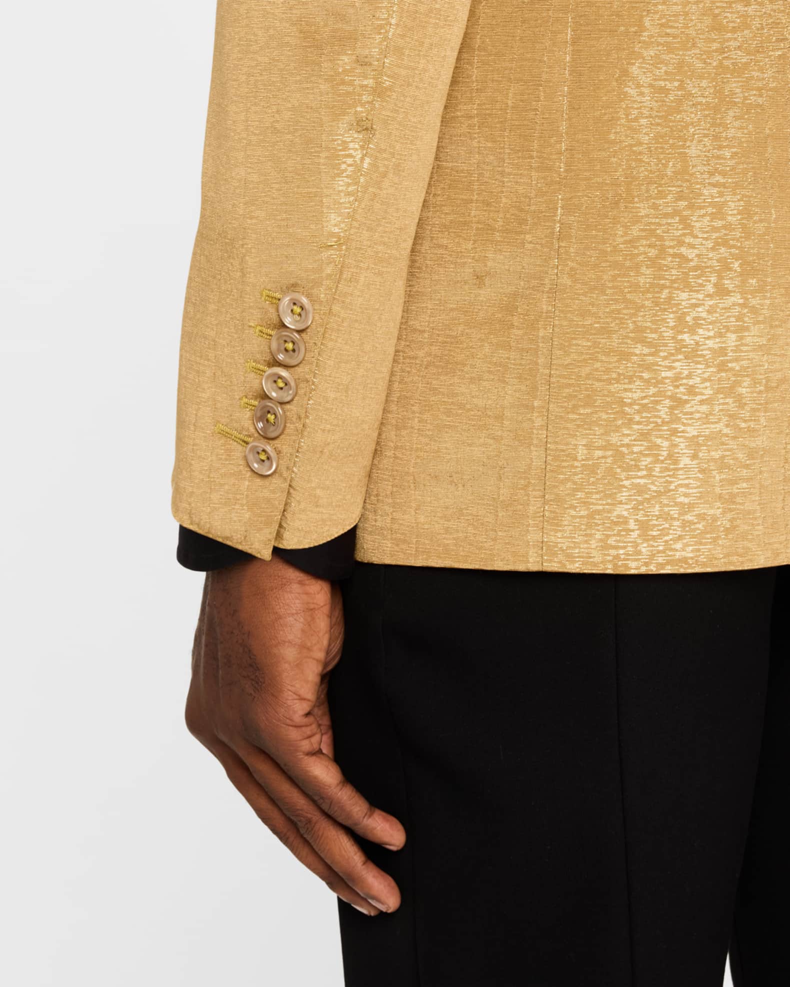 TOM FORD Men's Shelton Metallic Slub Moire Cocktail Jacket